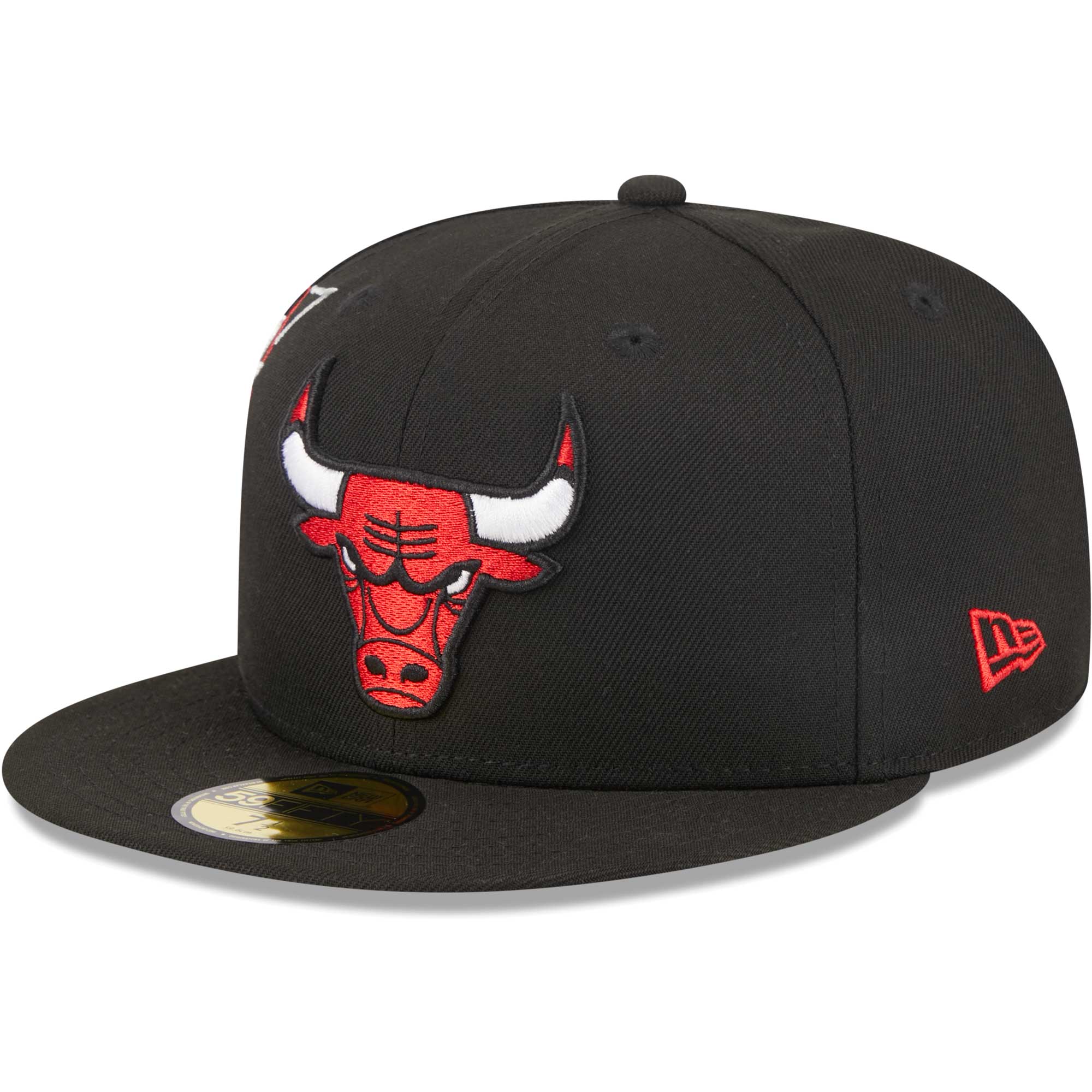 Chicago Bulls New Era Neon Emblem 59FIFTY Fitted Hat - Black - PersonalJerseys