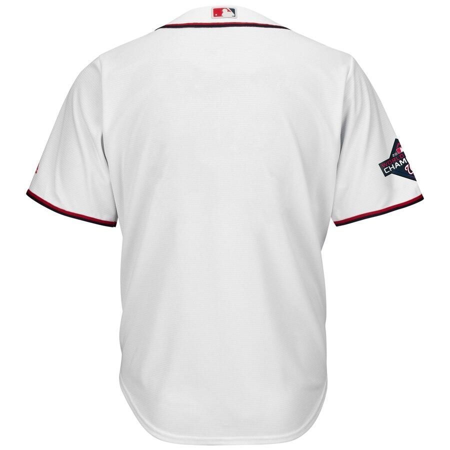 Washington Nationals Majestic 2019 World Series Champions Home Cool Base Patch Jersey - White - Friend Lounge Store - Shop for All Things Jerseys Sports - PersonalJerseys