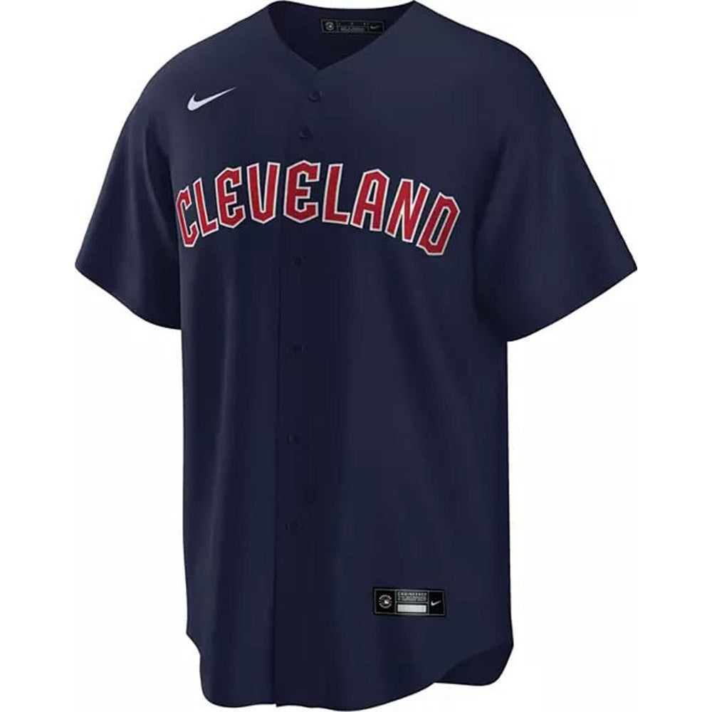 Men's Cleveland Guardians Jose Ramirez Cool Base Replica Alternate Jersey - Navy - PersonalJerseys