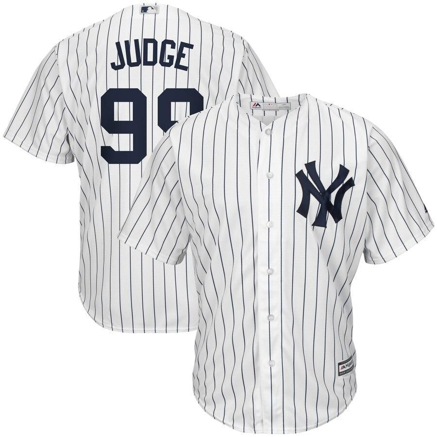 Aaron Judge New York Yankees Majestic Home Cool Base Player Jersey - White Navy - Friend Lounge Store - Shop for All Things Jerseys Sports - PersonalJerseys