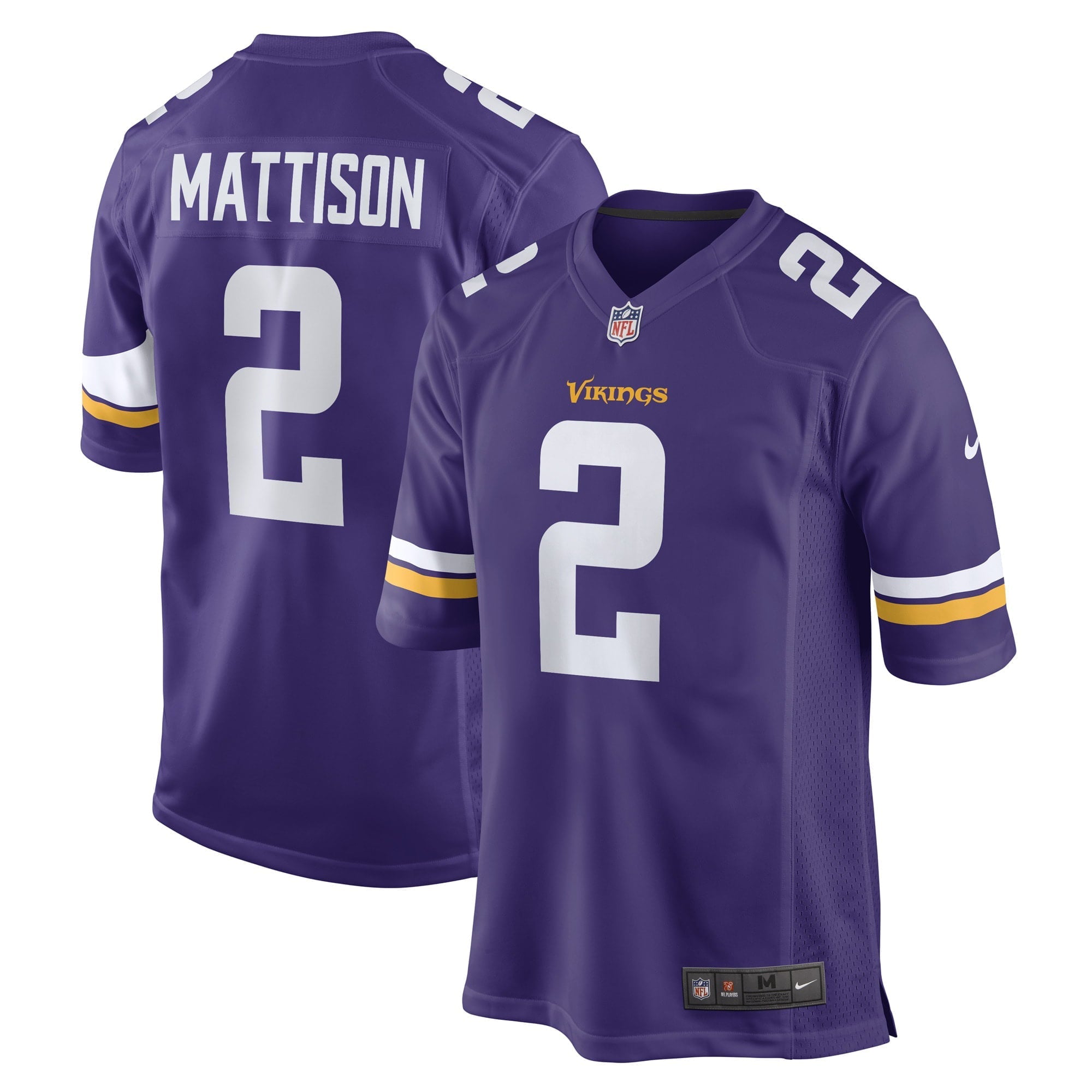 Men's Nike Alexander Mattison Purple Minnesota Vikings Game Player Jersey - PersonalJerseys