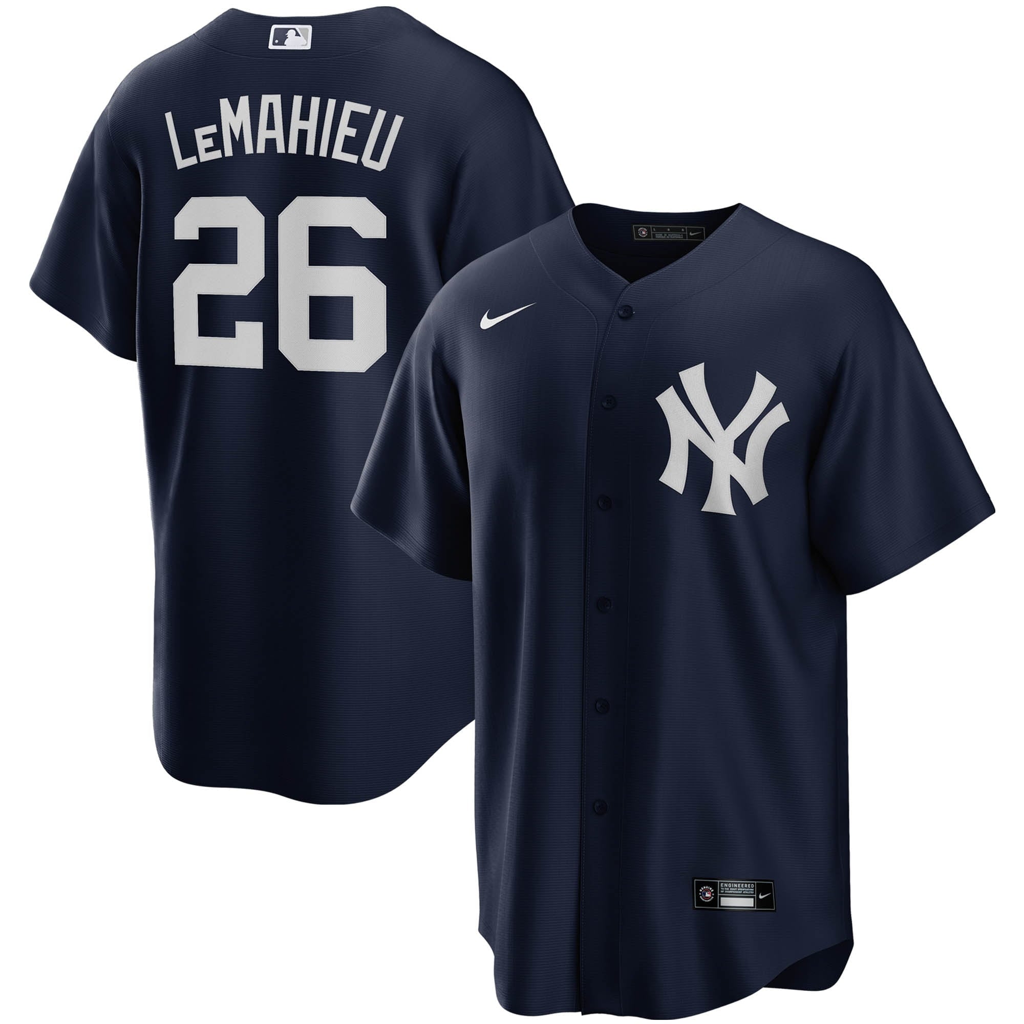 Men's Nike DJ LeMahieu Navy New York Yankees Alternate Replica Player Jersey - PersonalJerseys