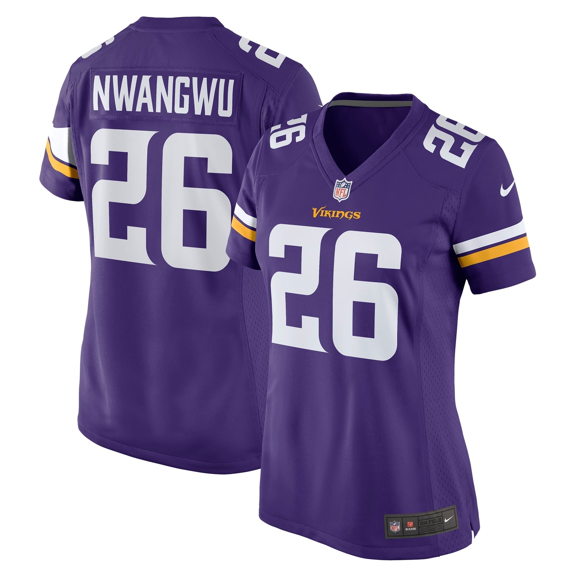 Women's Nike Kene Nwangwu Purple Minnesota Vikings Game Jersey - PersonalJerseys