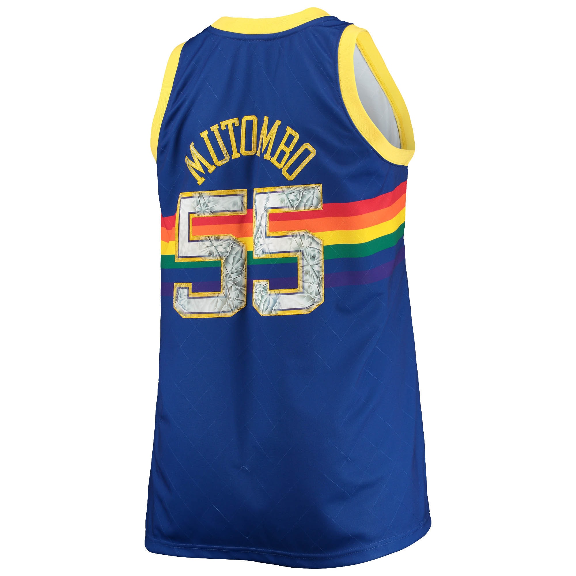 Dikembe Mutombo Denver Nuggets Mitchell &Ness Big &Tall 1991-92 NBA 75th Anniversary Diamond Swingman Jersey - Blue - PersonalJerseys