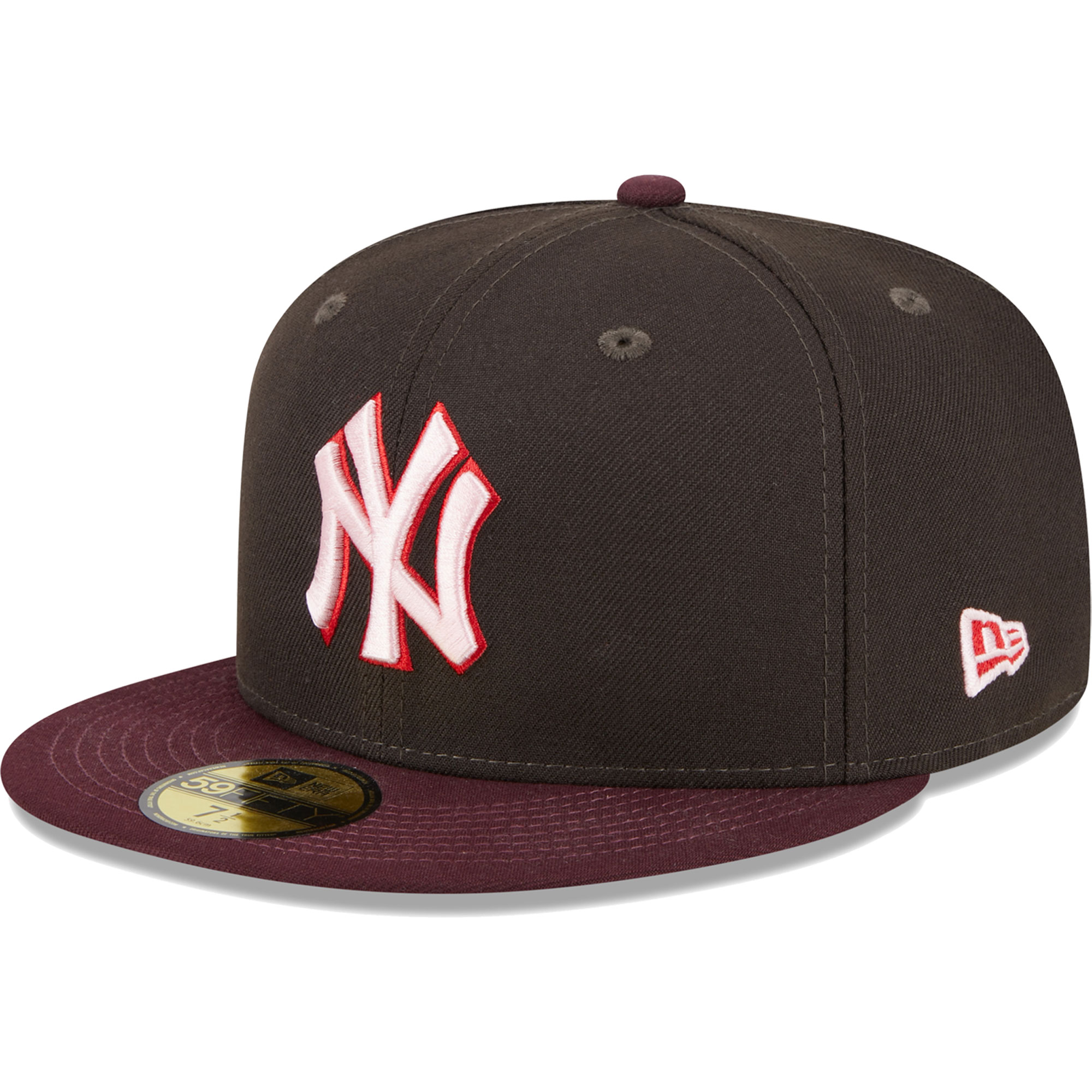 New York Yankees New Era Chocolate Strawberry 59FIFTY Fitted Hat - Brown/Maroon - PersonalJerseys