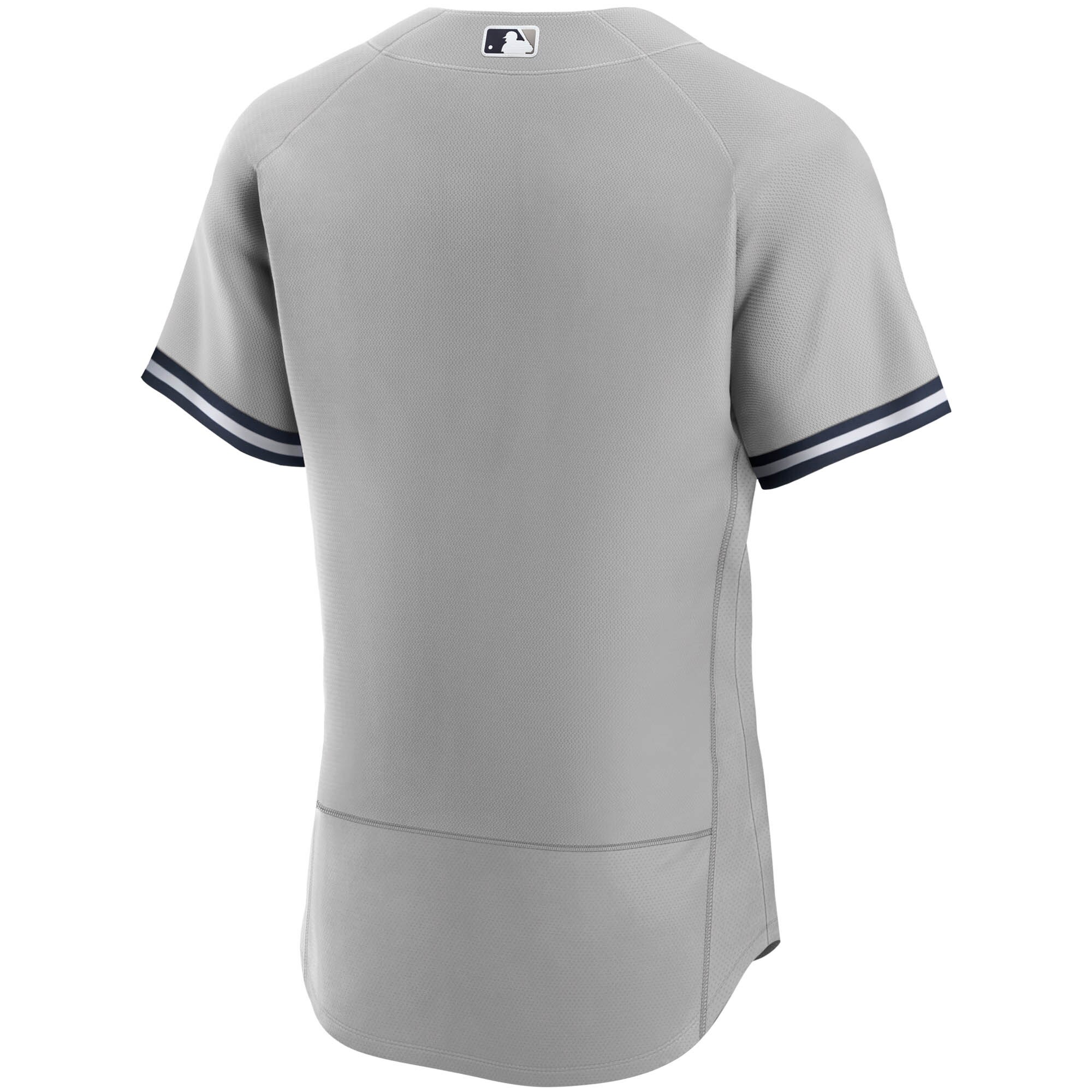 New York Yankees Nike Road Authentic Team Jersey - Gray - PersonalJerseys
