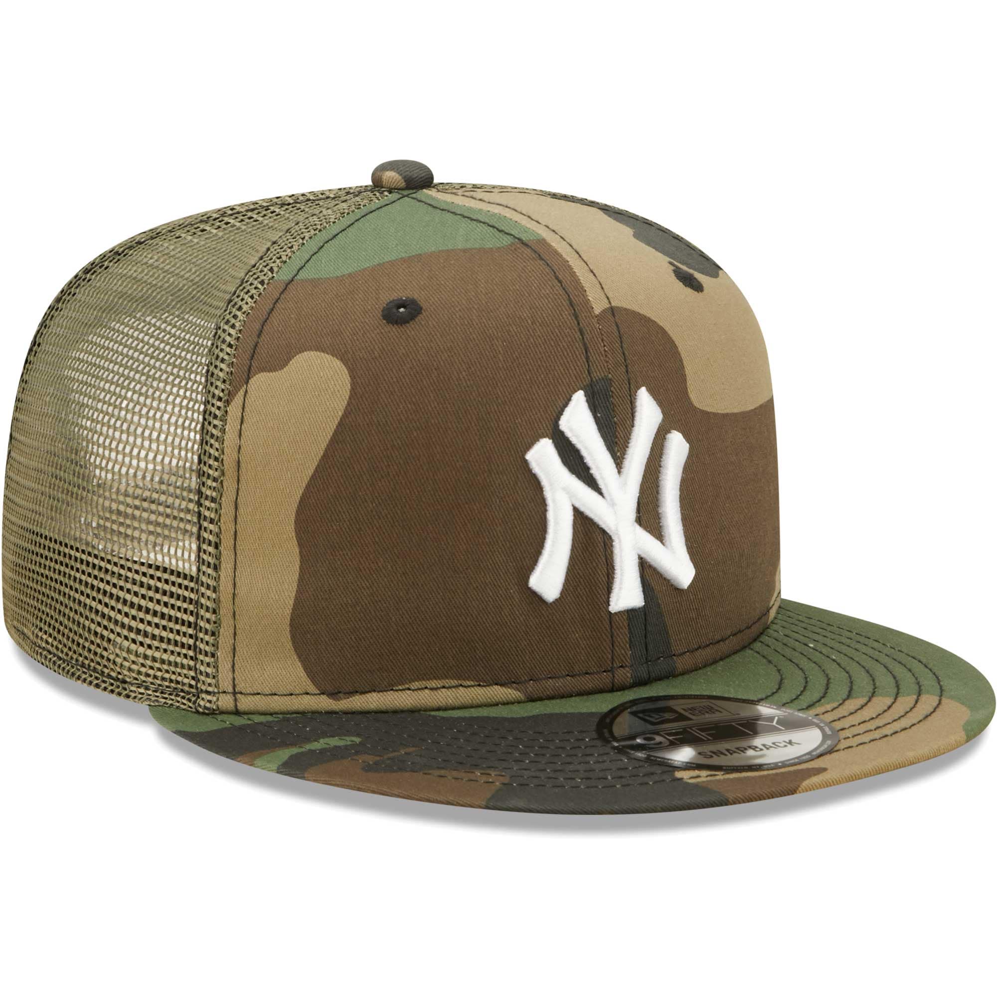 New York Yankees New Era Trucker 9FIFTY Snapback Hat - Camo - PersonalJerseys