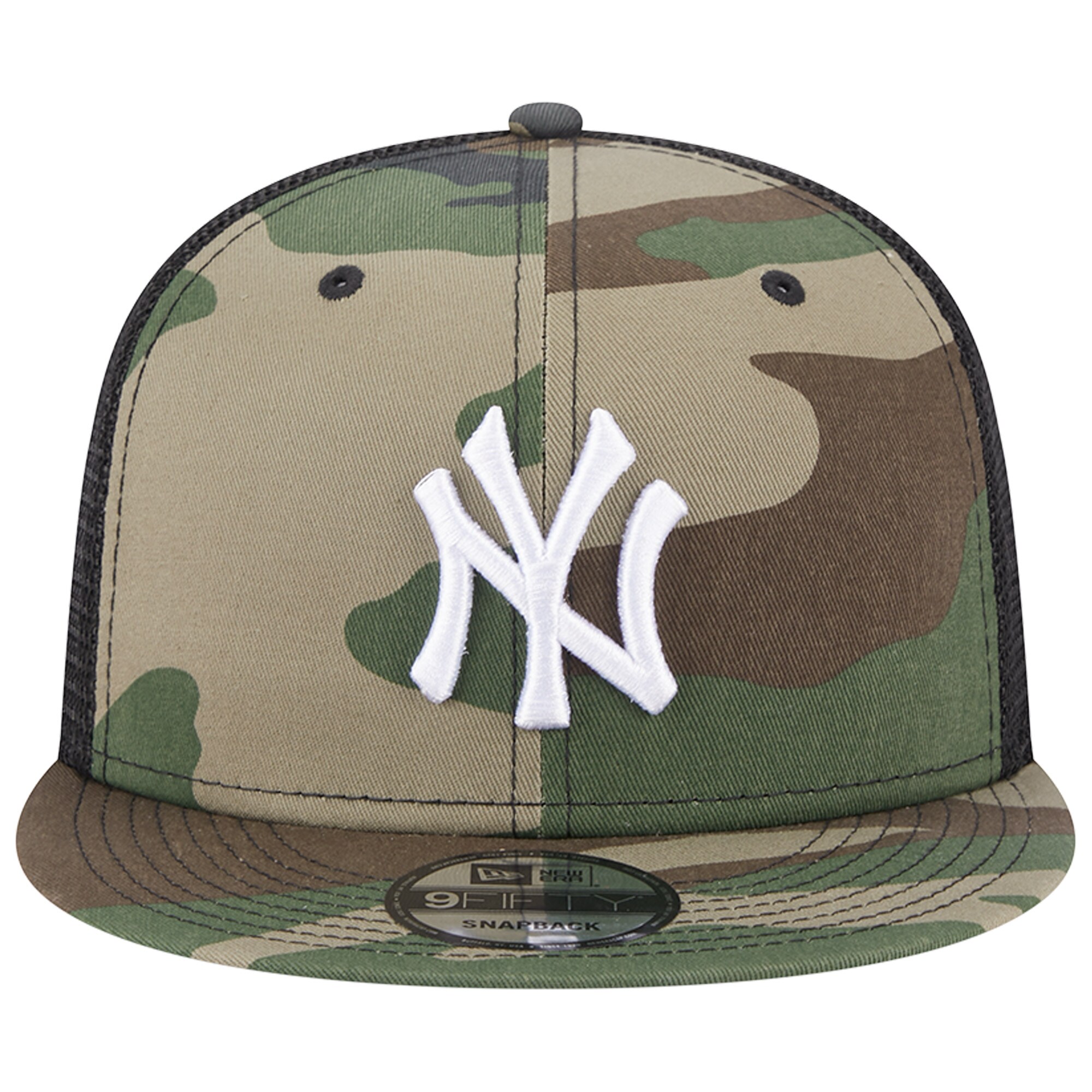 New York Yankees New Era Trucker 9FIFTY Snapback Hat - Camo - PersonalJerseys