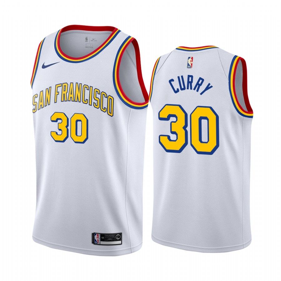 Golden State Warriors Stephen Curry White 2019-20 Classic Edition Jersey - Friend Lounge Store - Shop for All Things Jerseys Sports - PersonalJerseys