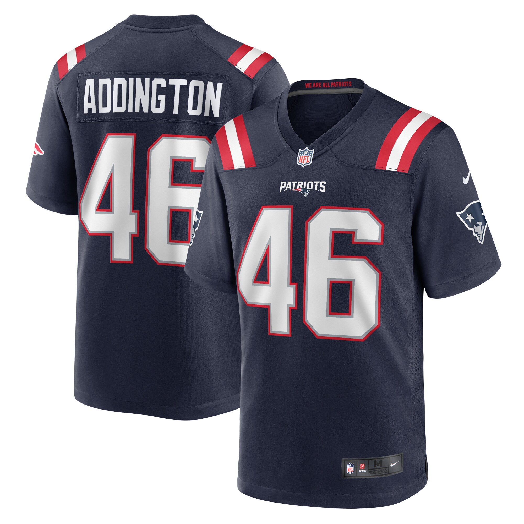 New England Patriots Tucker Addington Navy Home Game Player Jersey for Youth Women Men - Friend Lounge Store - Shop for All Things Jerseys Sports - PersonalJerseys