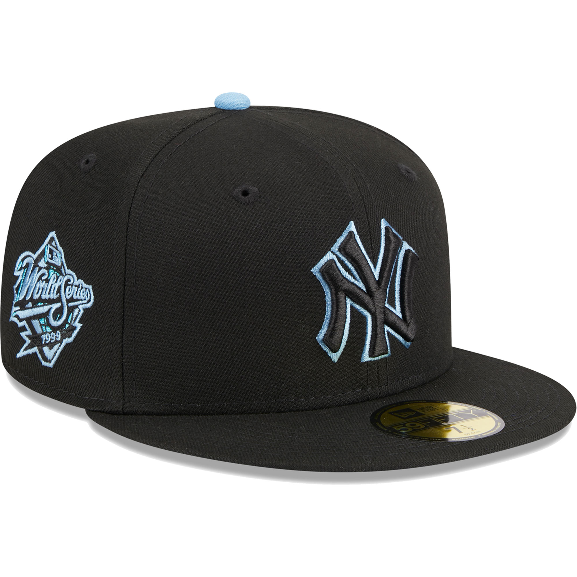 New York Yankees New Era Pastel Undervisor 59FIFTY Fitted Hat - Black - PersonalJerseys