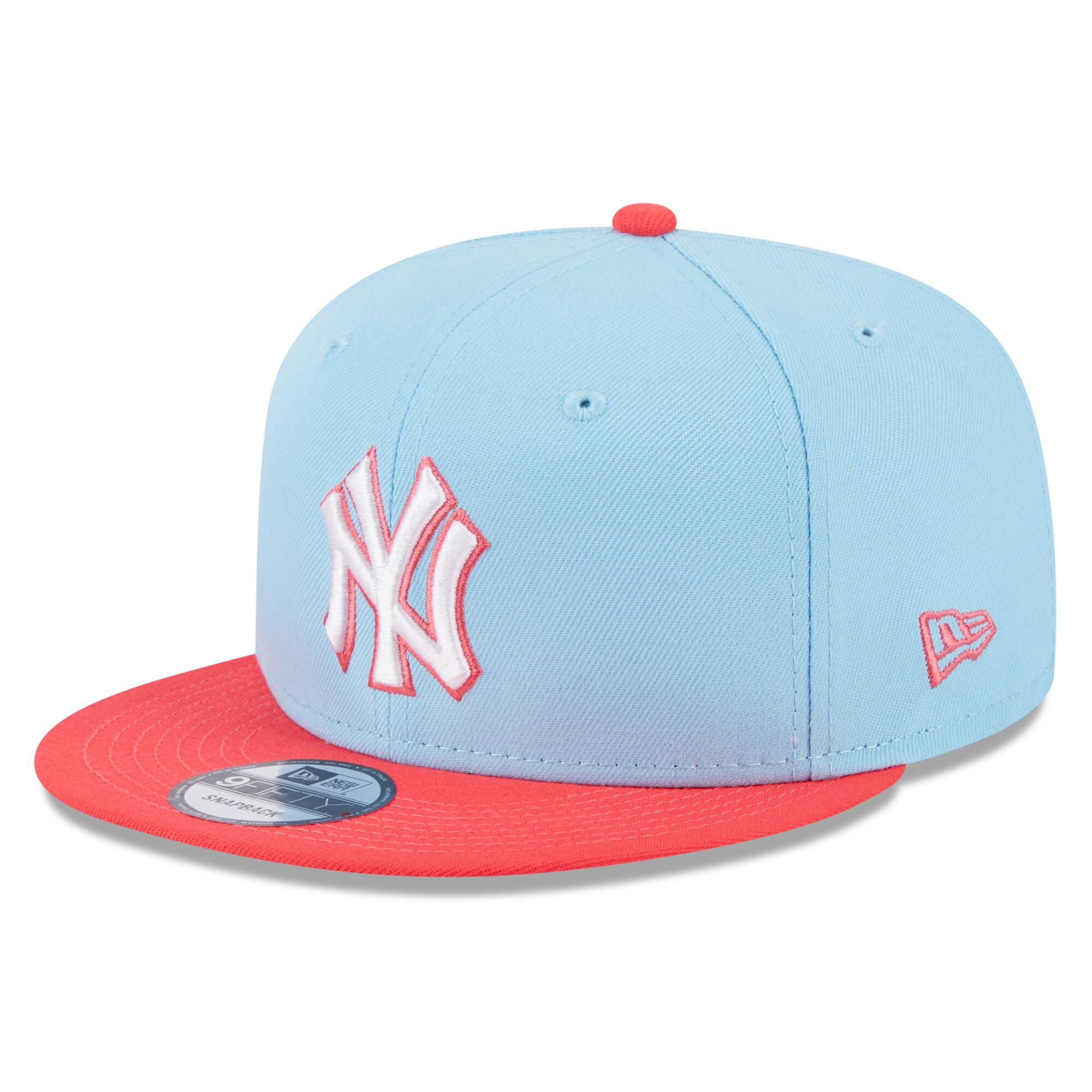 New York Yankees New Era Spring Basic Two-Tone 9FIFTY Snapback Hat - Light Blue/Red - PersonalJerseys