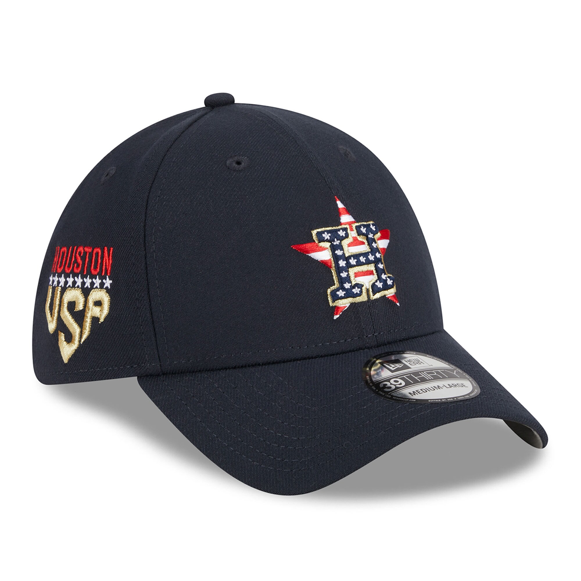 Houston Astros New Era 2023 Fourth of July 39THIRTY Flex Fit Hat - Navy - PersonalJerseys