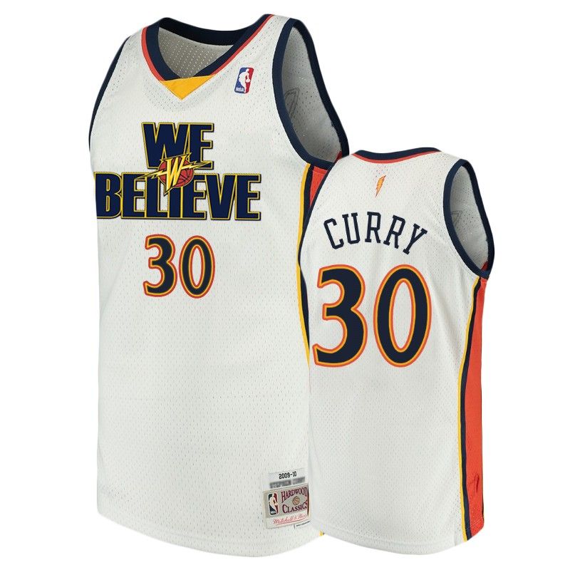 Golden State Warriors Stephen Curry White We Believe Swingman Hardwood Classics Men's Jersey - Friend Lounge Store - Shop for All Things Jerseys Sports - PersonalJerseys