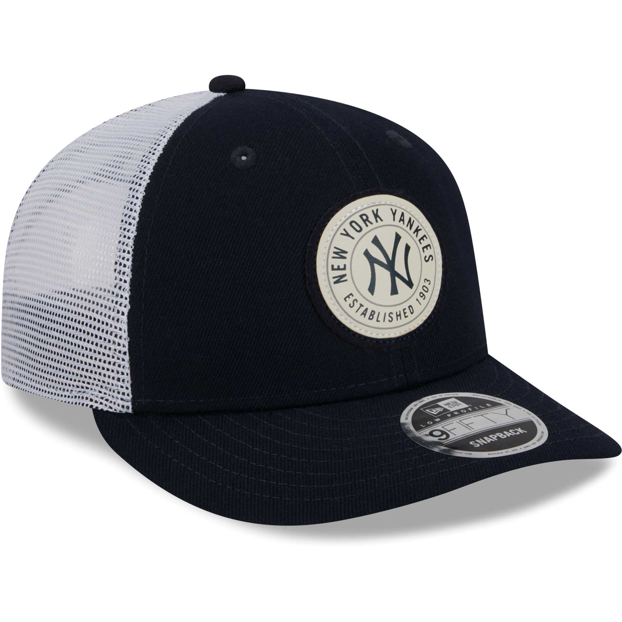 New York Yankees New Era Circle Trucker Low Profile 9FIFTY Snapback Hat - Navy - PersonalJerseys