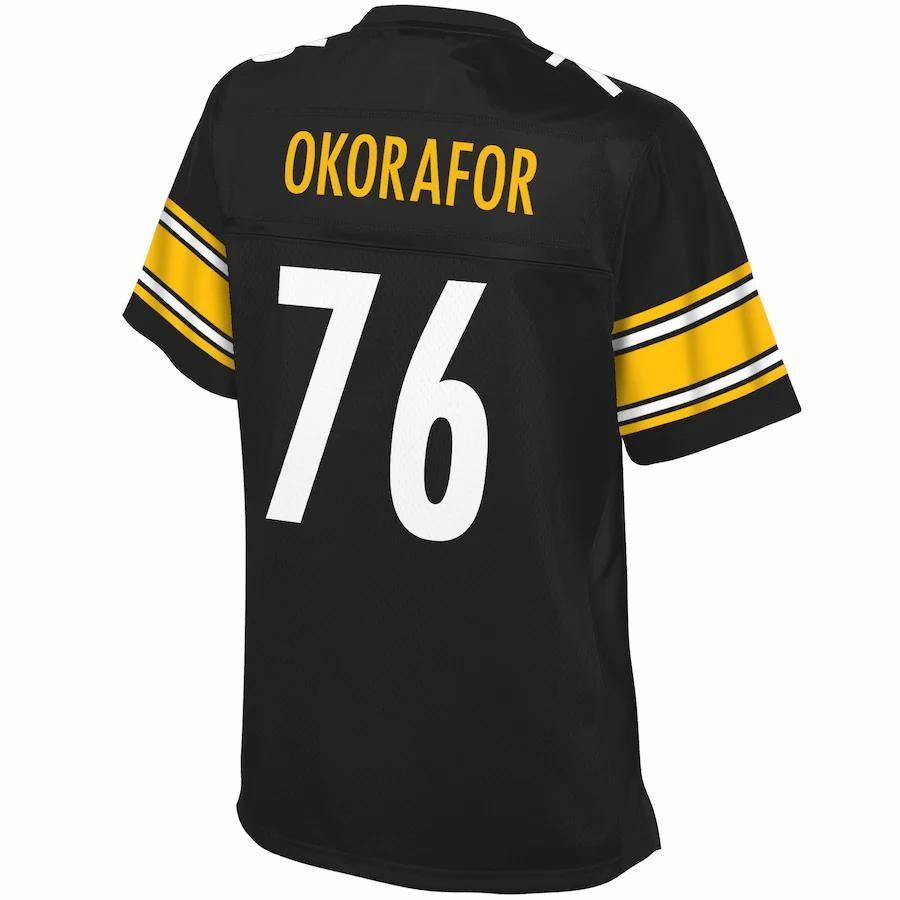 Chukwuma Okorafor Pittsburgh Steelers NFL Pro Line Women's Player Jersey - Black - Friend Lounge Store - Shop for All Things Jerseys Sports - PersonalJerseys