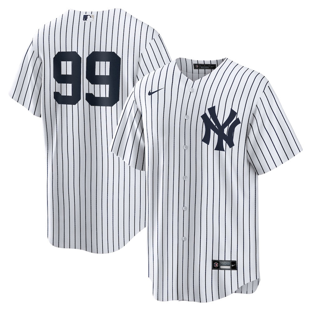 Men's New York Yankees Aaron Judge Cool Base Replica Home Jersey - White - PersonalJerseys
