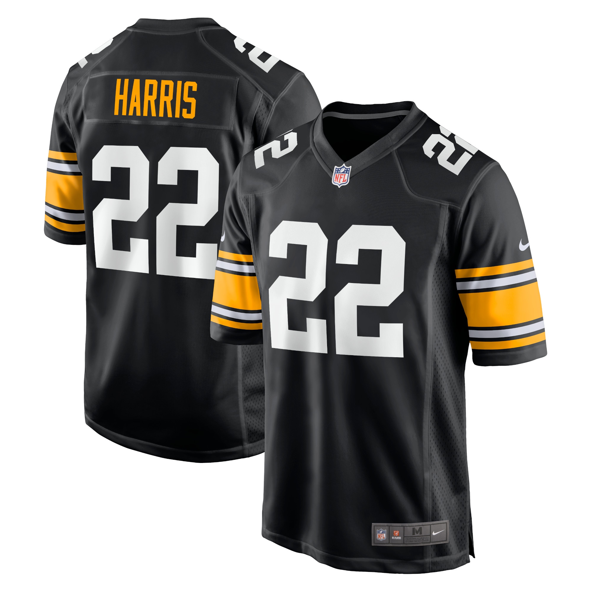 Najee Harris Pittsburgh Steelers Nike Home Player Game Jersey - Black - PersonalJerseys