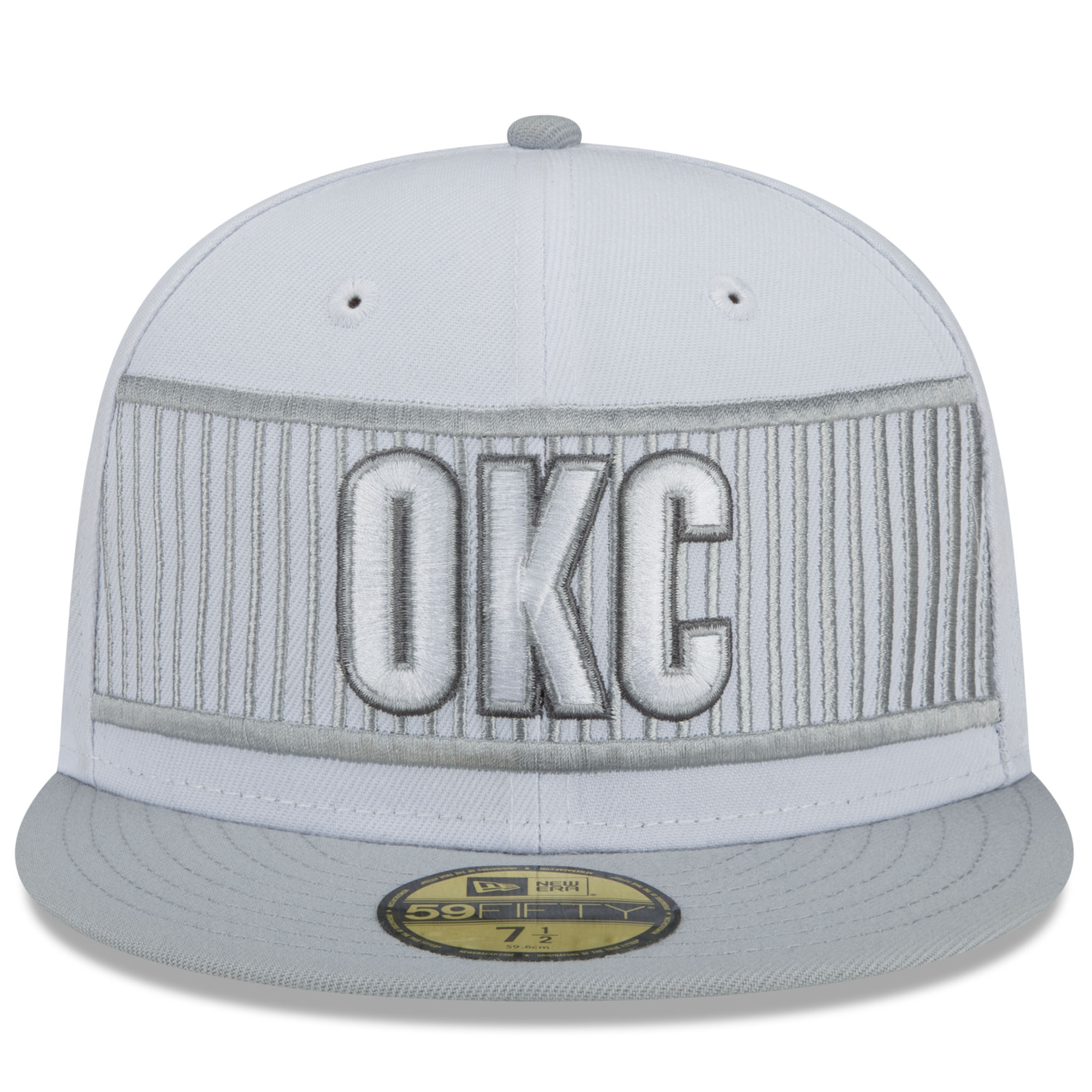 Oklahoma City Thunder New Era 2021/22 City Edition Official 59FIFTY Fitted Hat - White - PersonalJerseys