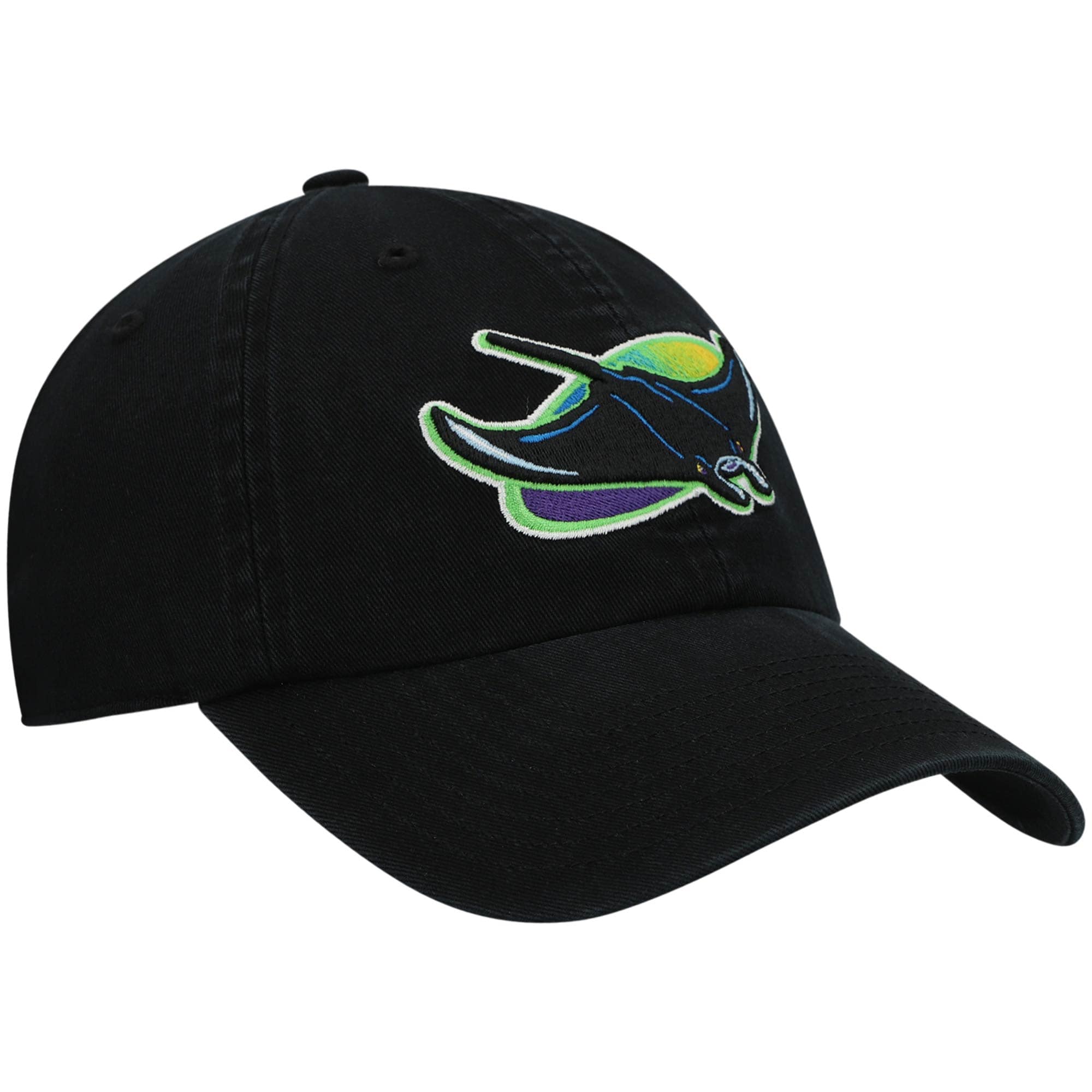 Tampa Bay Rays '47 2000 Logo Cooperstown Collection Clean Up Adjustable Hat - Black - PersonalJerseys