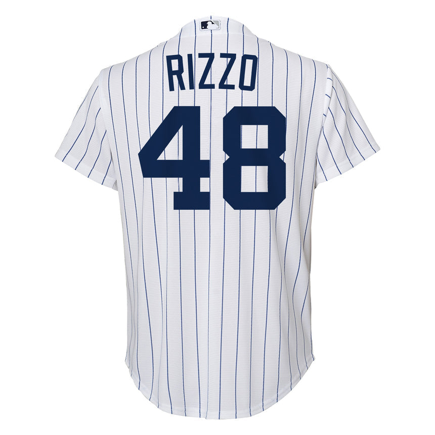Youth Anthony Rizzo New York Yankees White Home Screen Print Replica Player Jersey - PersonalJerseys