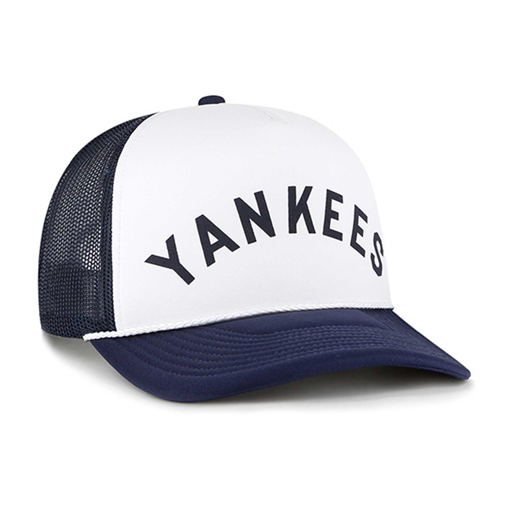 New York Yankees '47 Foam Front Script Trucker Snapback Hat - White - PersonalJerseys