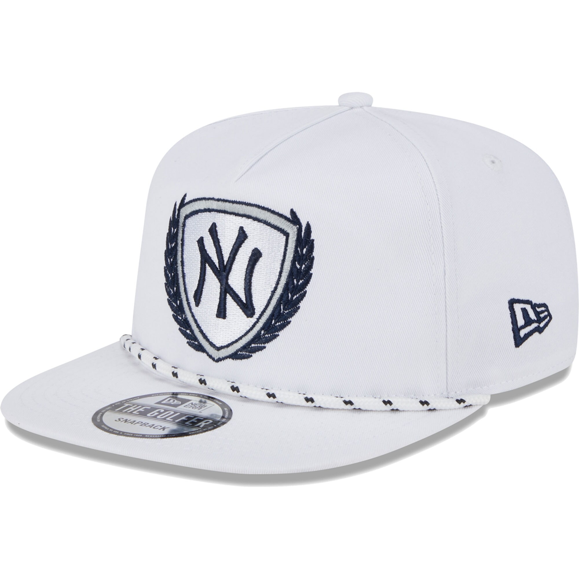 New York Yankees New Era Golfer Tee 9FIFTY Snapback Hat - White - PersonalJerseys