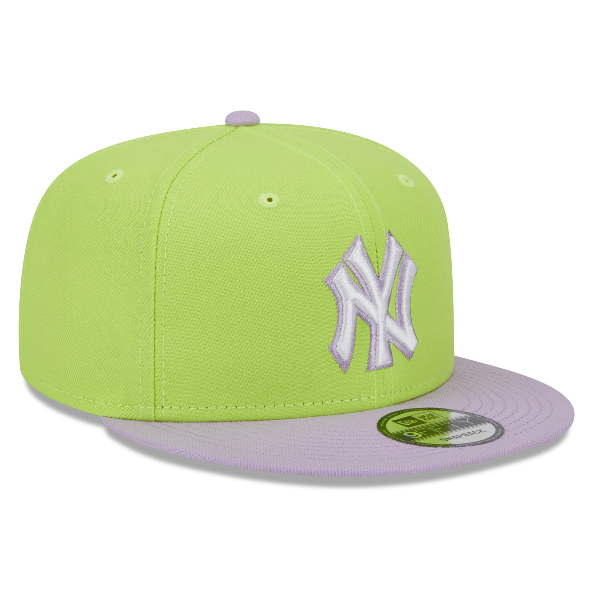 New York Yankees New Era Spring Basic Two-Tone 9FIFTY Snapback Hat - Neon Green/Purple - PersonalJerseys