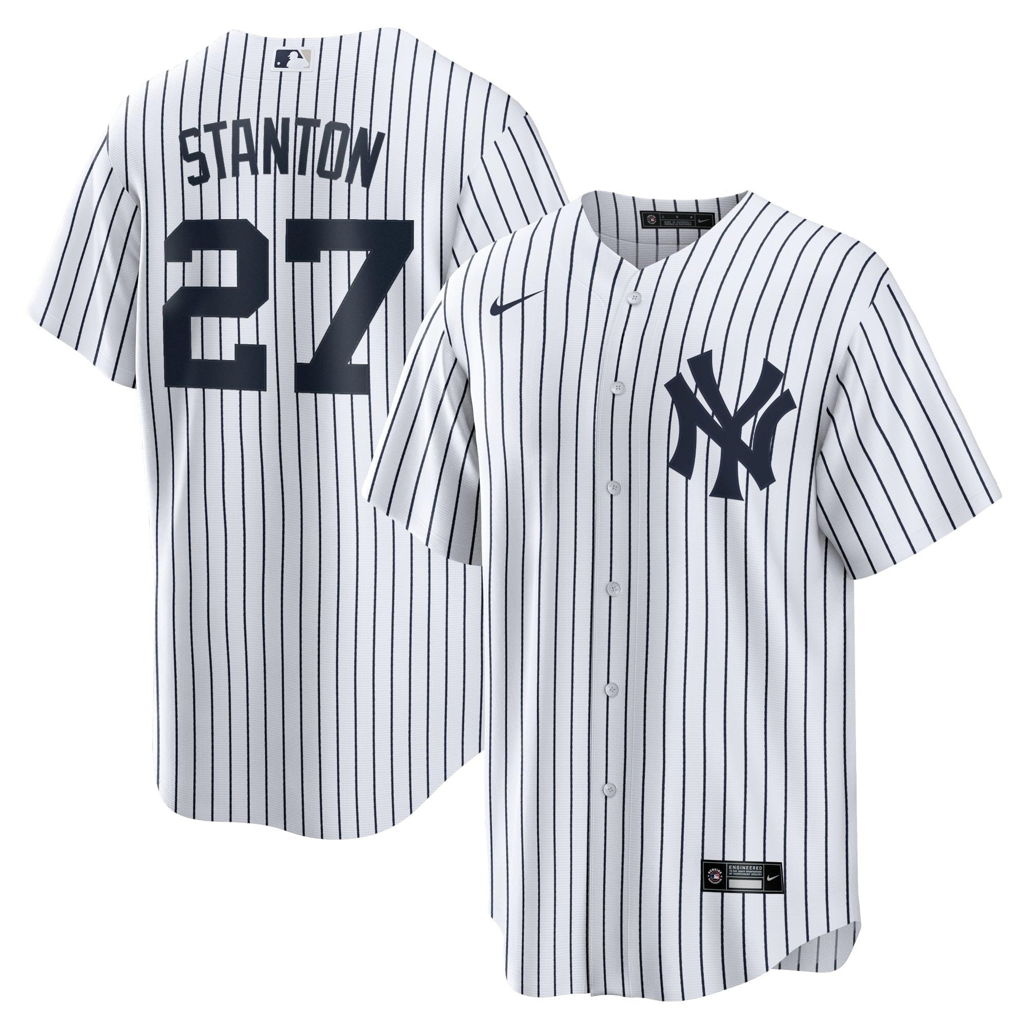 Men's Nike Giancarlo Stanton White New York Yankees Home Replica Player Name Jersey - PersonalJerseys