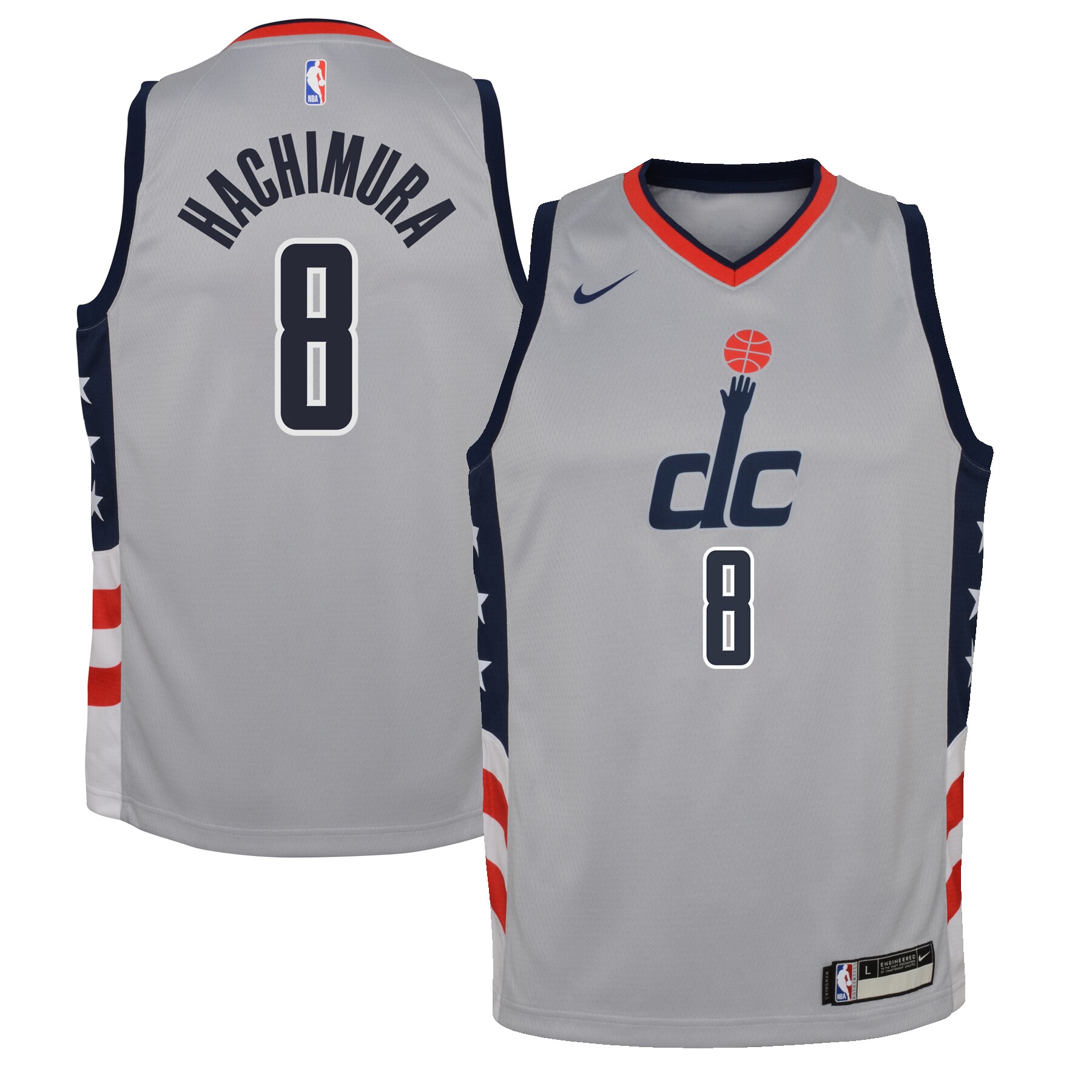 Rui Hachimura Washington Wizards Nike Youth 2020/21 Swingman Jersey Gray - City Edition - PersonalJerseys