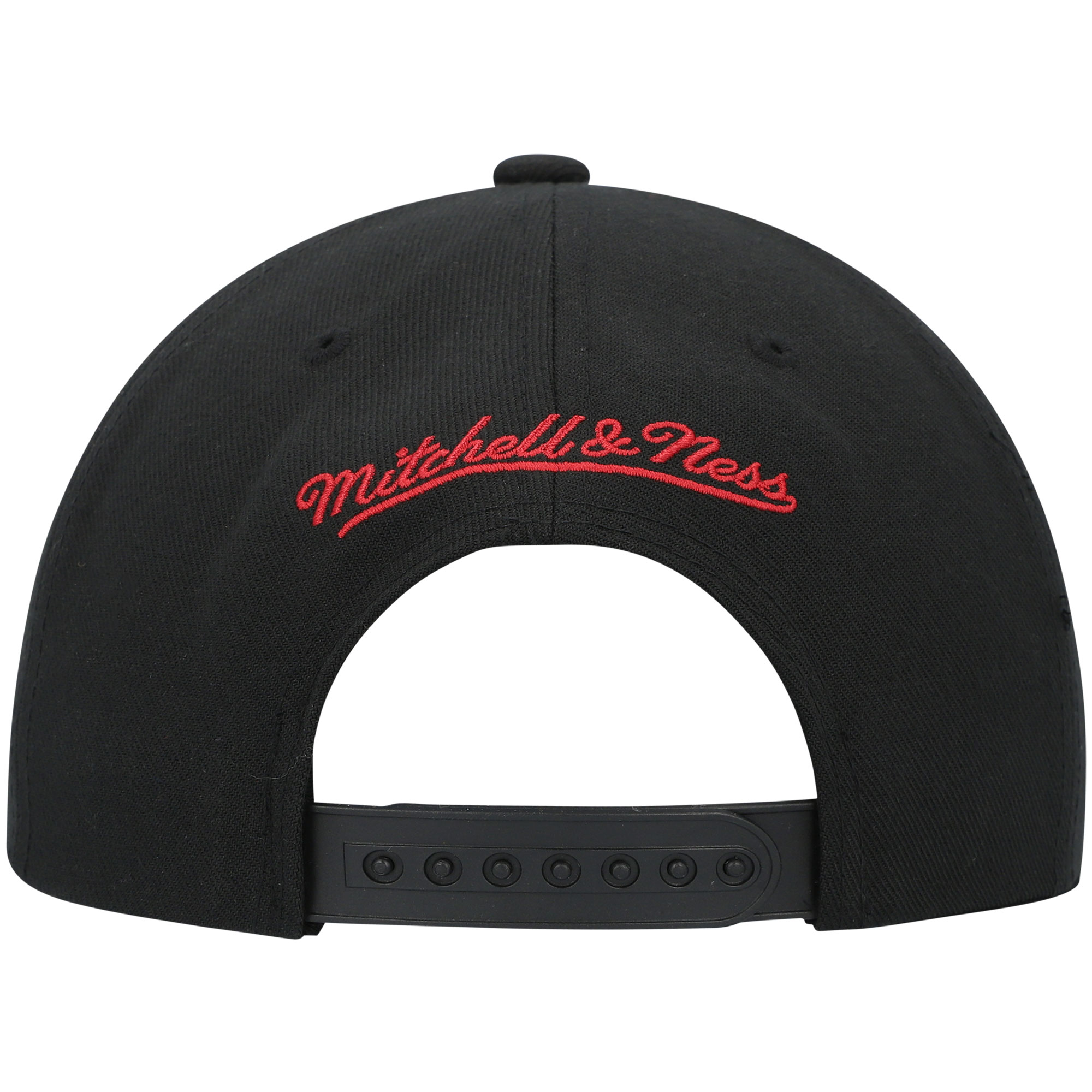 Miami Heat Mitchell & Ness Hardwood Classics Front Loaded Snapback Hat - Black - PersonalJerseys