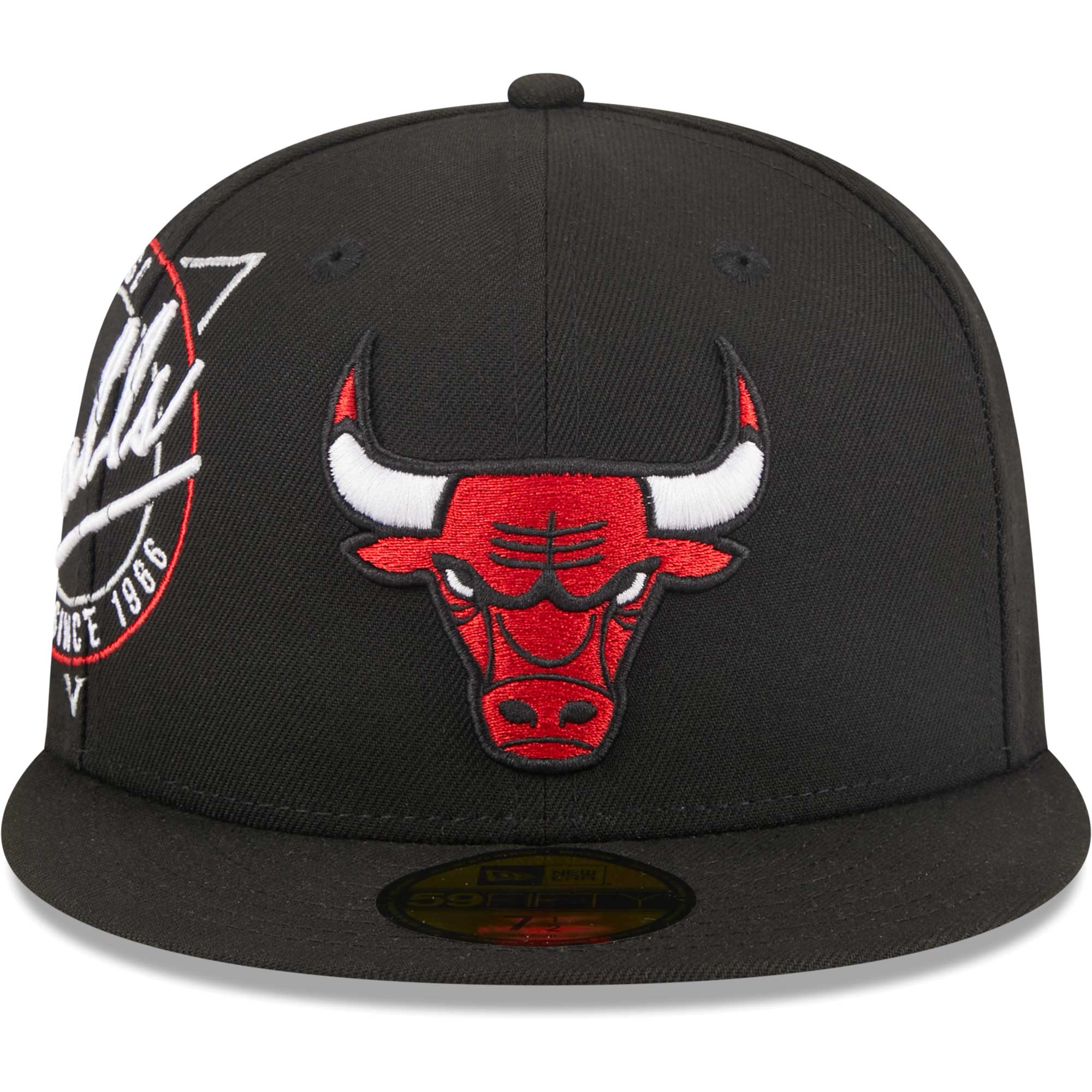 Chicago Bulls New Era Neon Emblem 59FIFTY Fitted Hat - Black - PersonalJerseys