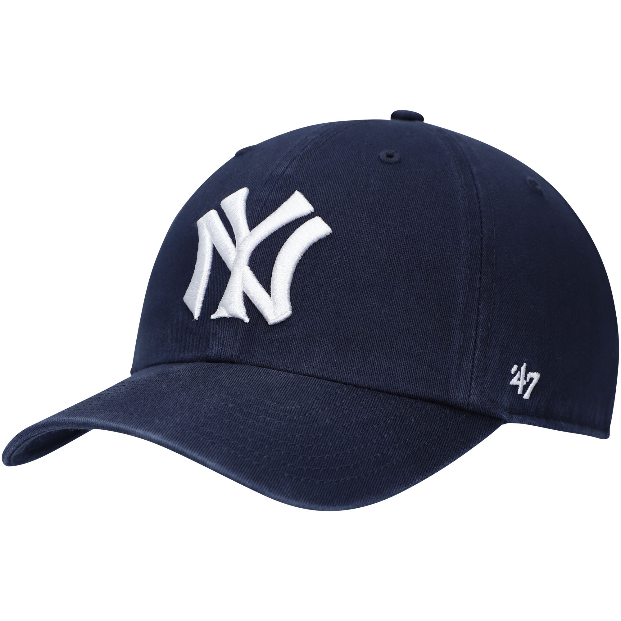 New York Yankees '47 Logo Cooperstown Collection Clean Up Adjustable Hat - Navy - PersonalJerseys