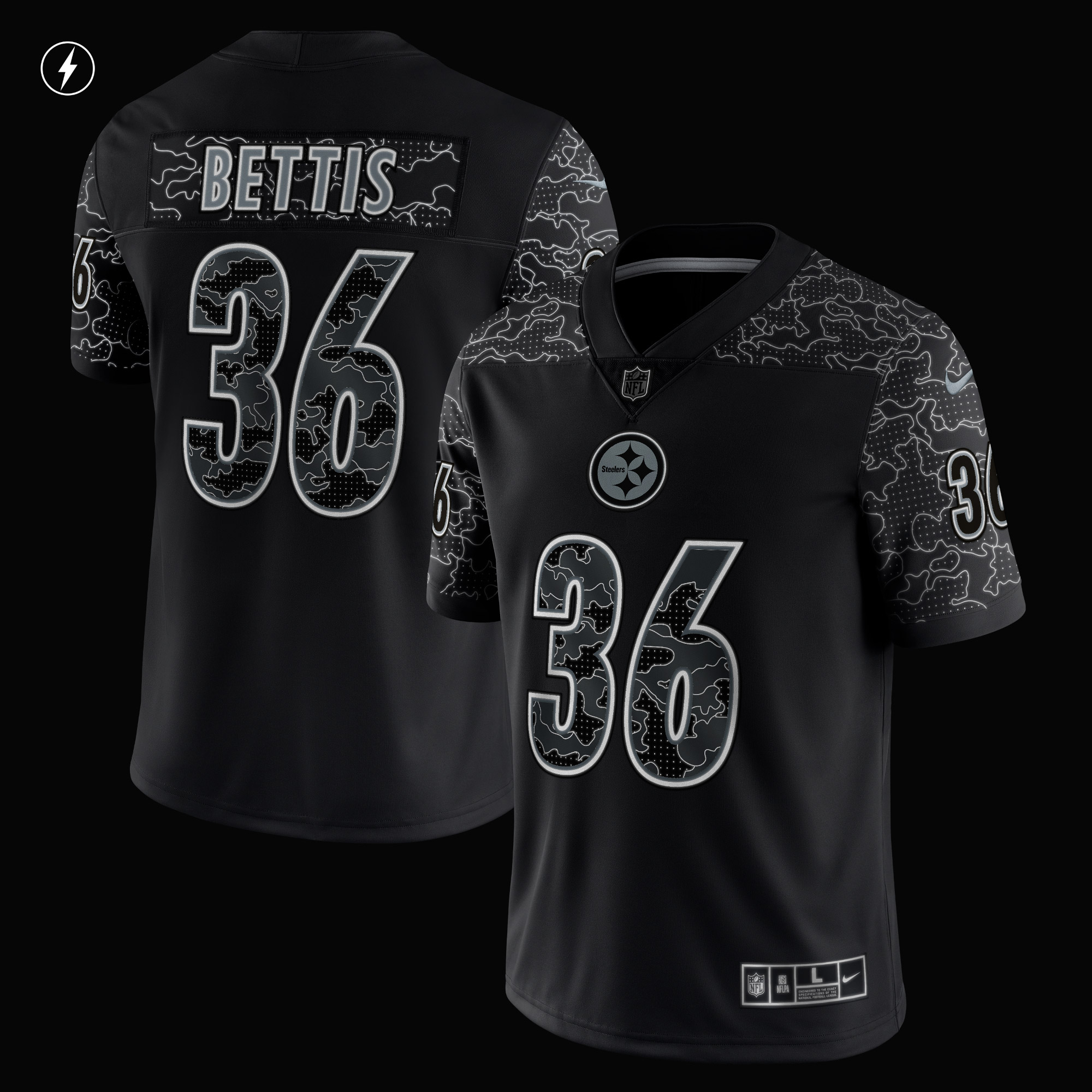 Jerome Bettis Pittsburgh Steelers Nike Retired Player RFLCTV Limited Jersey - Black - PersonalJerseys