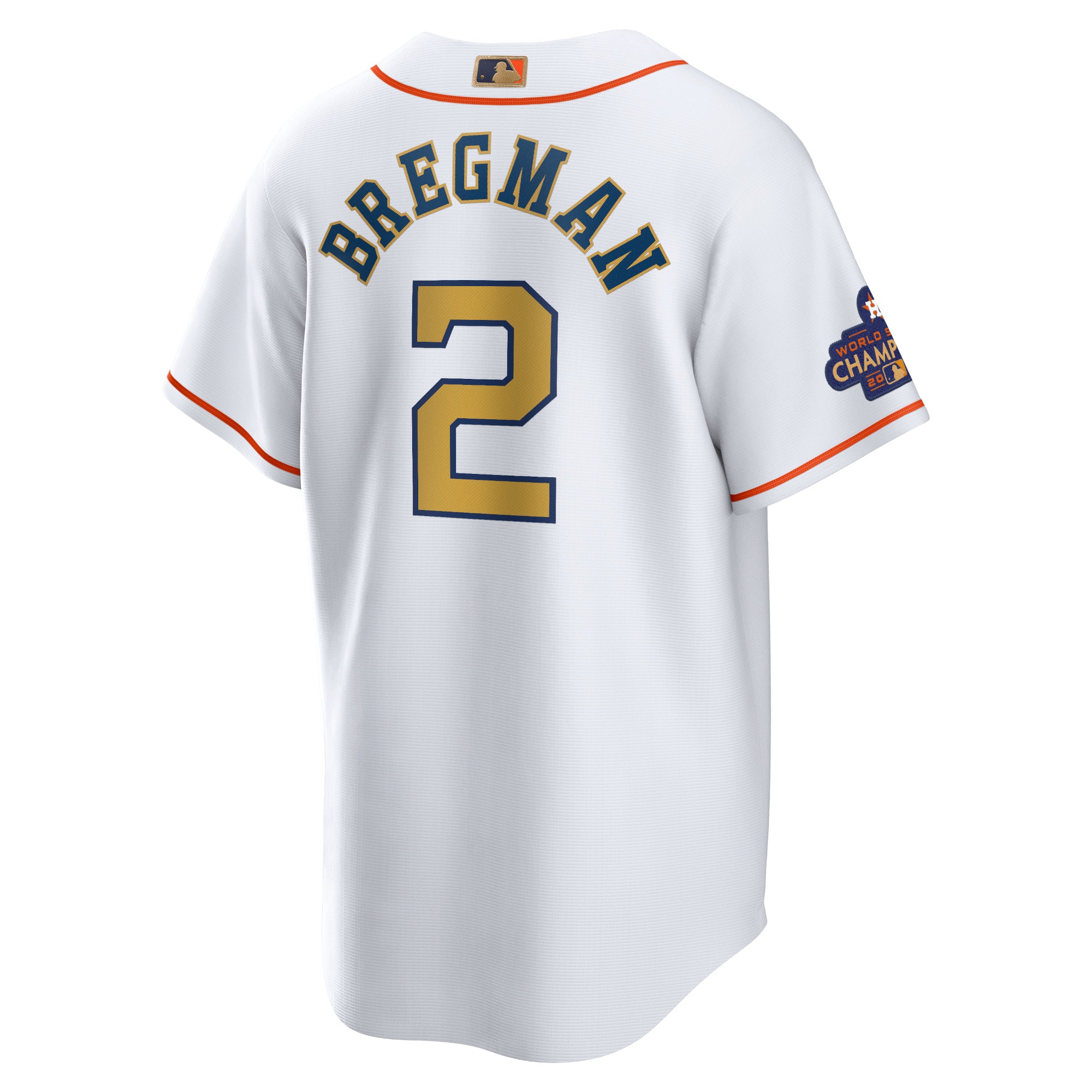 Houston Astros Alex Bregman White Gold 2023 Gold Collection Replica Player Jersey for Youth Women Men - Friend Lounge Store - Shop for All Things Jerseys Sports - PersonalJerseys