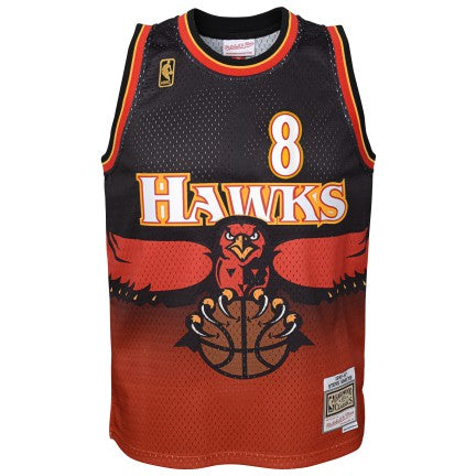 Youth Atlanta Hawks Steve Smith Mitchell & Ness Black 1996-97 Hardwood Classics Swingman Jersey - Sports Wear Jersey - PersonalJerseys