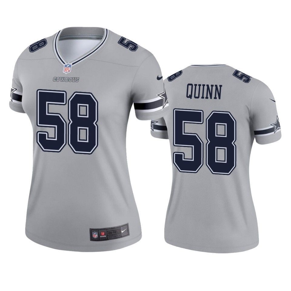 Women's Dallas Cowboys Robert Quinn Silver Inverted Legend Jersey - Friend Lounge Store - Shop for All Things Jerseys Sports - PersonalJerseys