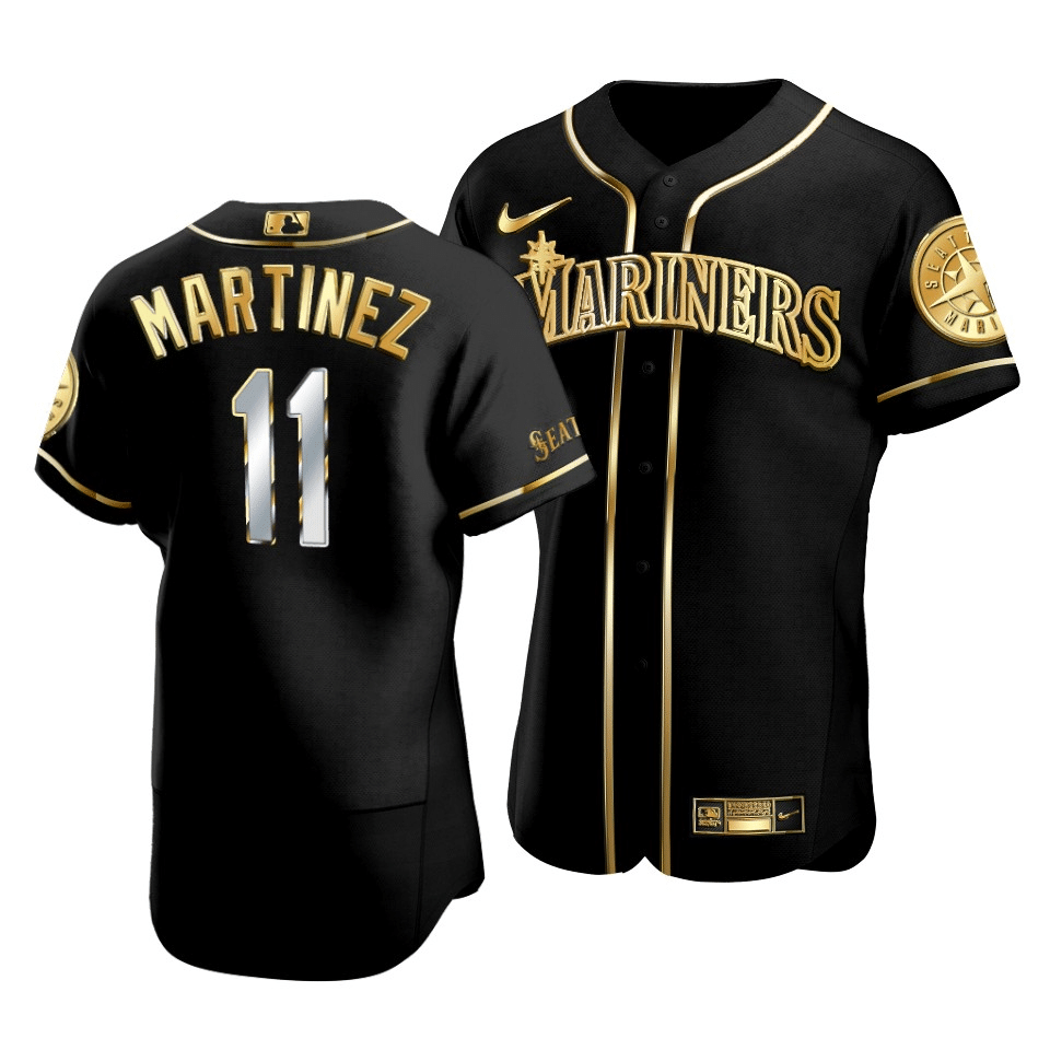 Men's Seattle Mariners Edgar Martinez #11 Golden Edition Black Jersey - Friend Lounge Store - Shop for All Things Jerseys Sports - PersonalJerseys