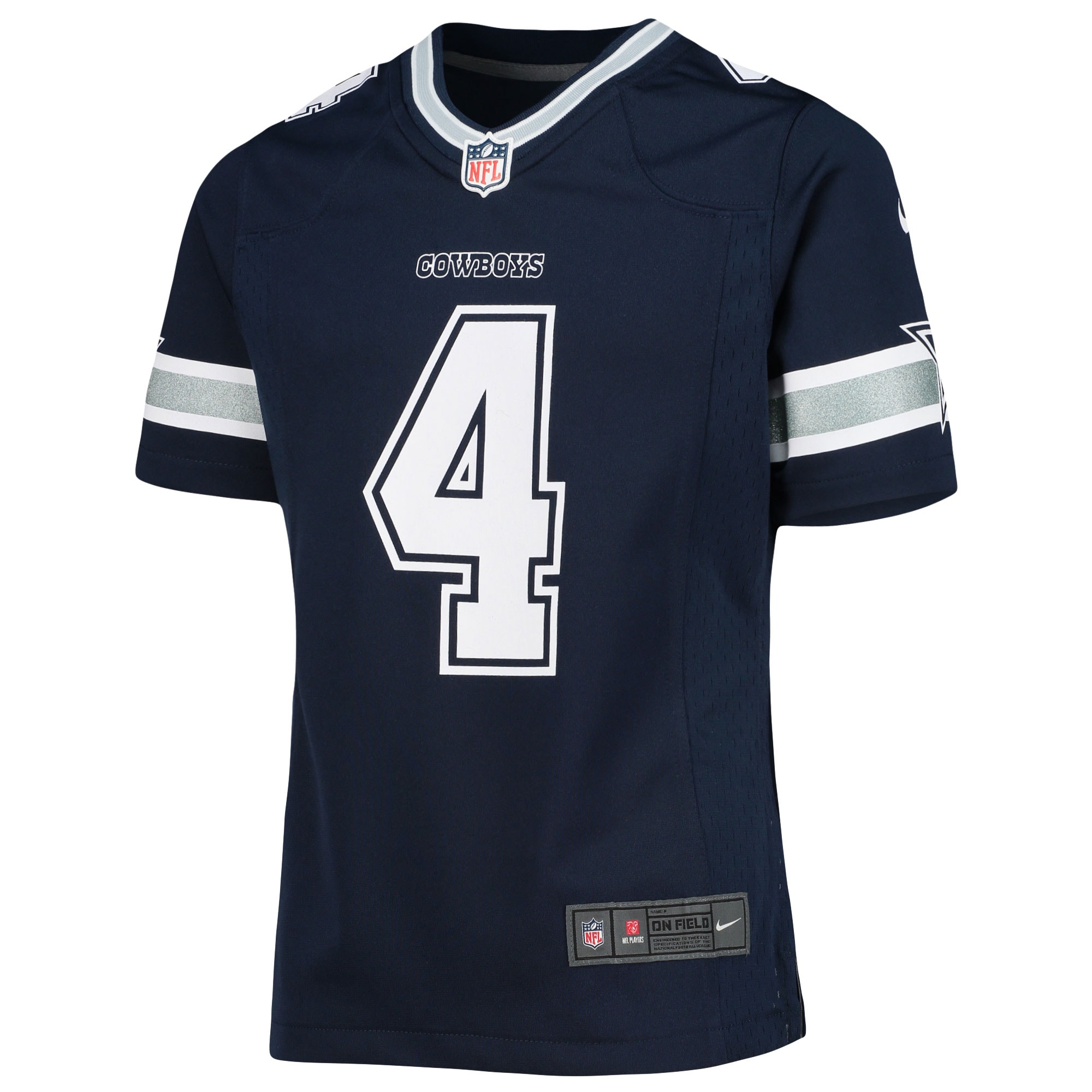 Dak Prescott Dallas Cowboys Nike Girls Youth Team Game Jersey - Navy - PersonalJerseys