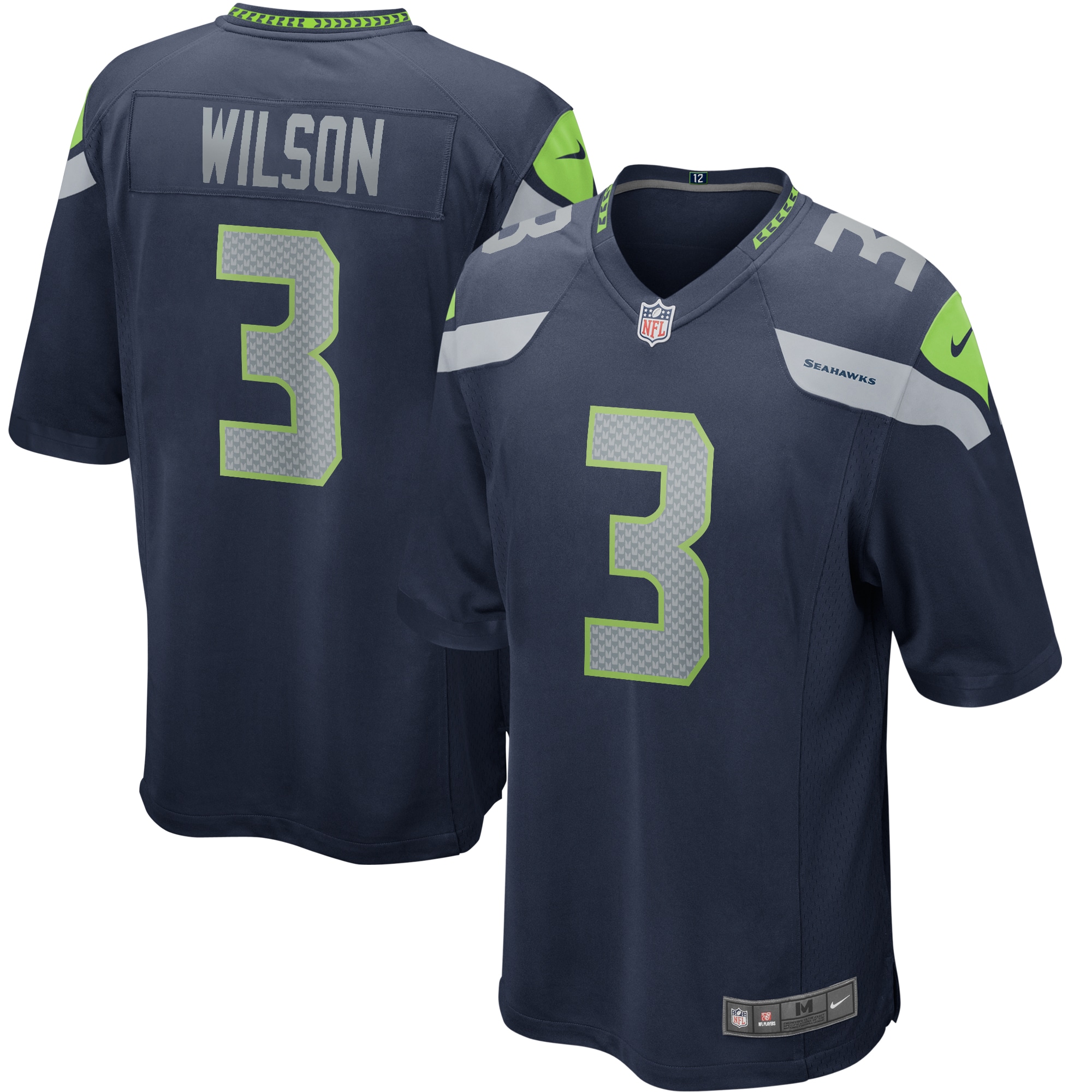 Russell Wilson Seattle Seahawks Nike Game Player Jersey - College Navy - PersonalJerseys