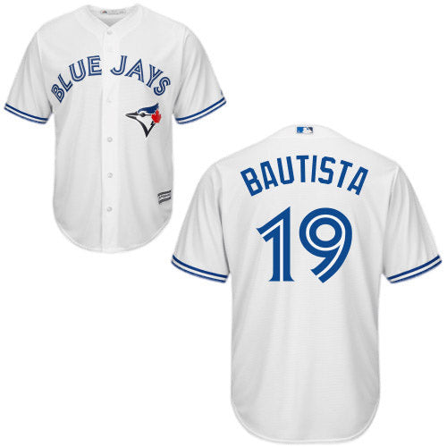 Men's Toronto Blue Jays Jose Bautista Replica Home Jersey - White - PersonalJerseys