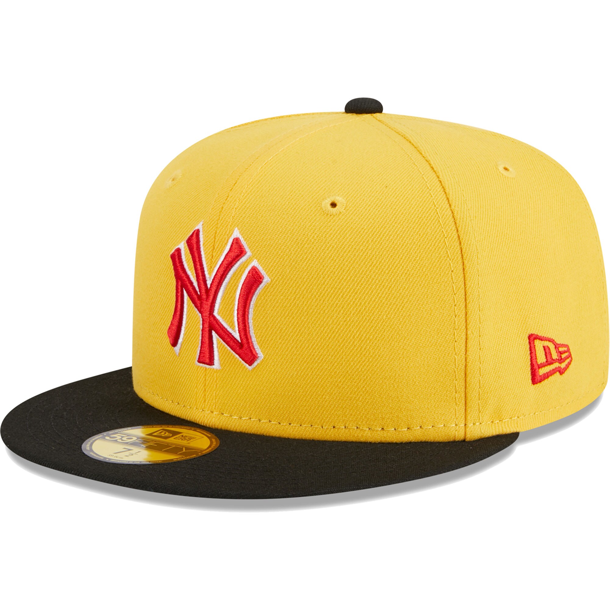 New York Yankees New Era Grilled 59FIFTY Fitted Hat - Yellow/Black - PersonalJerseys