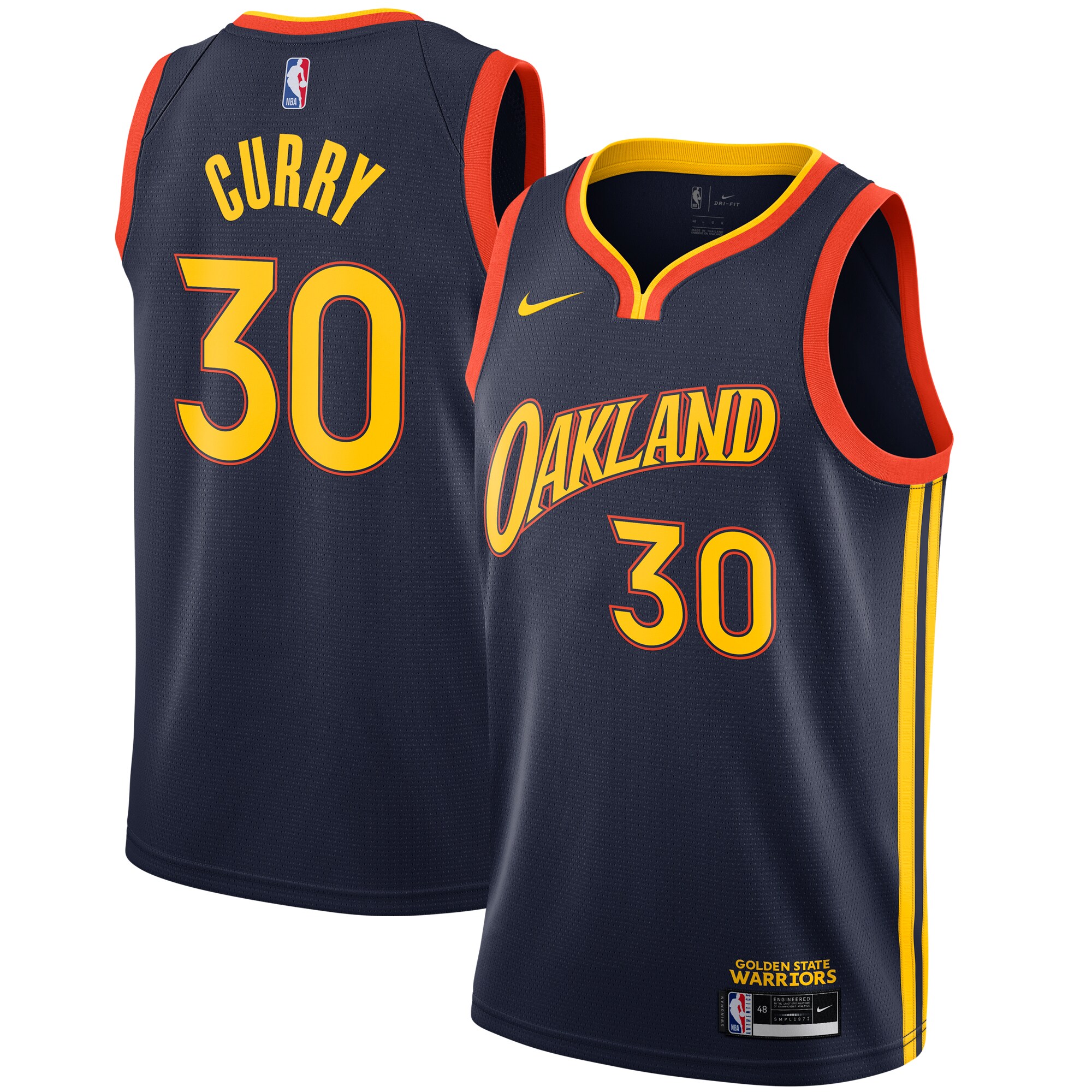 Stephen Curry Golden State Warriors Nike 2020/21 Swingman Player Jersey Navy - City Edition - PersonalJerseys