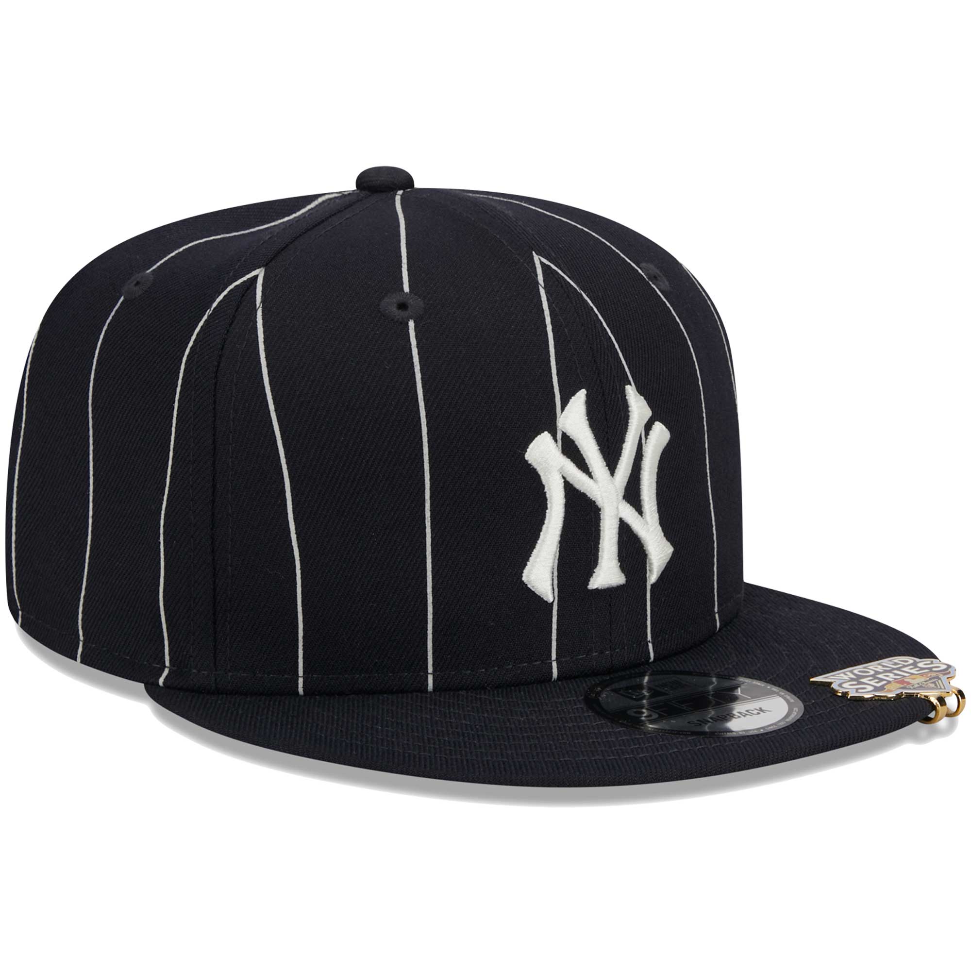 New York Yankees New Era 2009 World Series Clip Pinstripe 9FIFTY Snapback Hat - Navy - PersonalJerseys