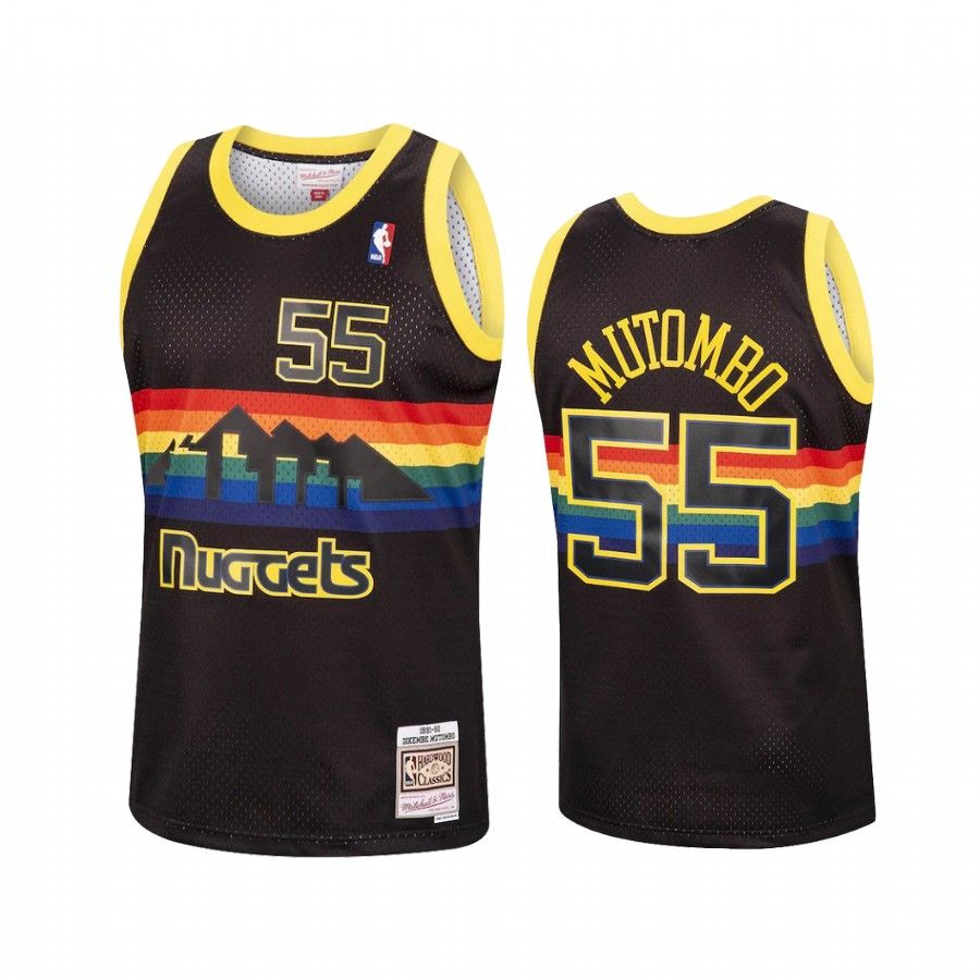Dikembe Mutombo #55 Denver Nuggets Black Reload Jersey - Friend Lounge Store - Shop for All Things Jerseys Sports - PersonalJerseys