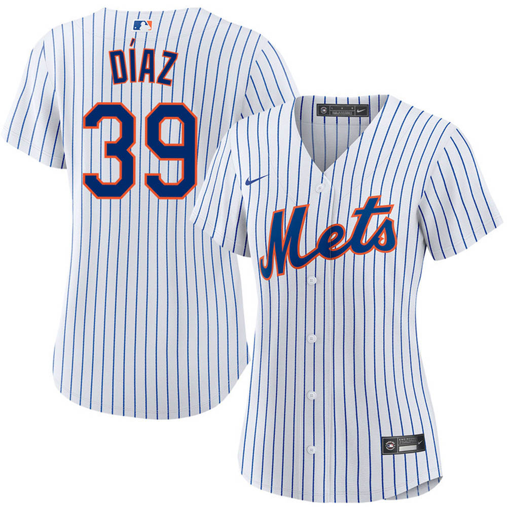 Women's New York Mets Edwin Diaz Cool Base Replica Home Jersey - White - Sports Wear Jersey - PersonalJerseys