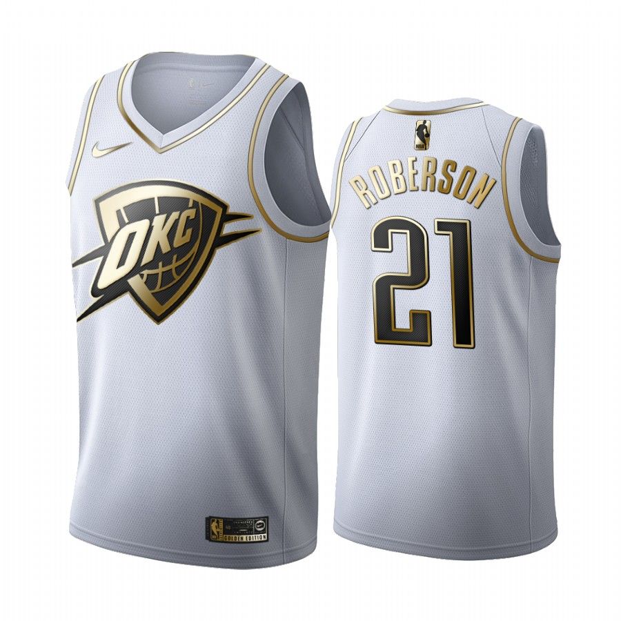 Andre Roberson #21 Oklahoma City Thunder White Golden Edition Jersey - Friend Lounge Store - Shop for All Things Jerseys Sports - PersonalJerseys