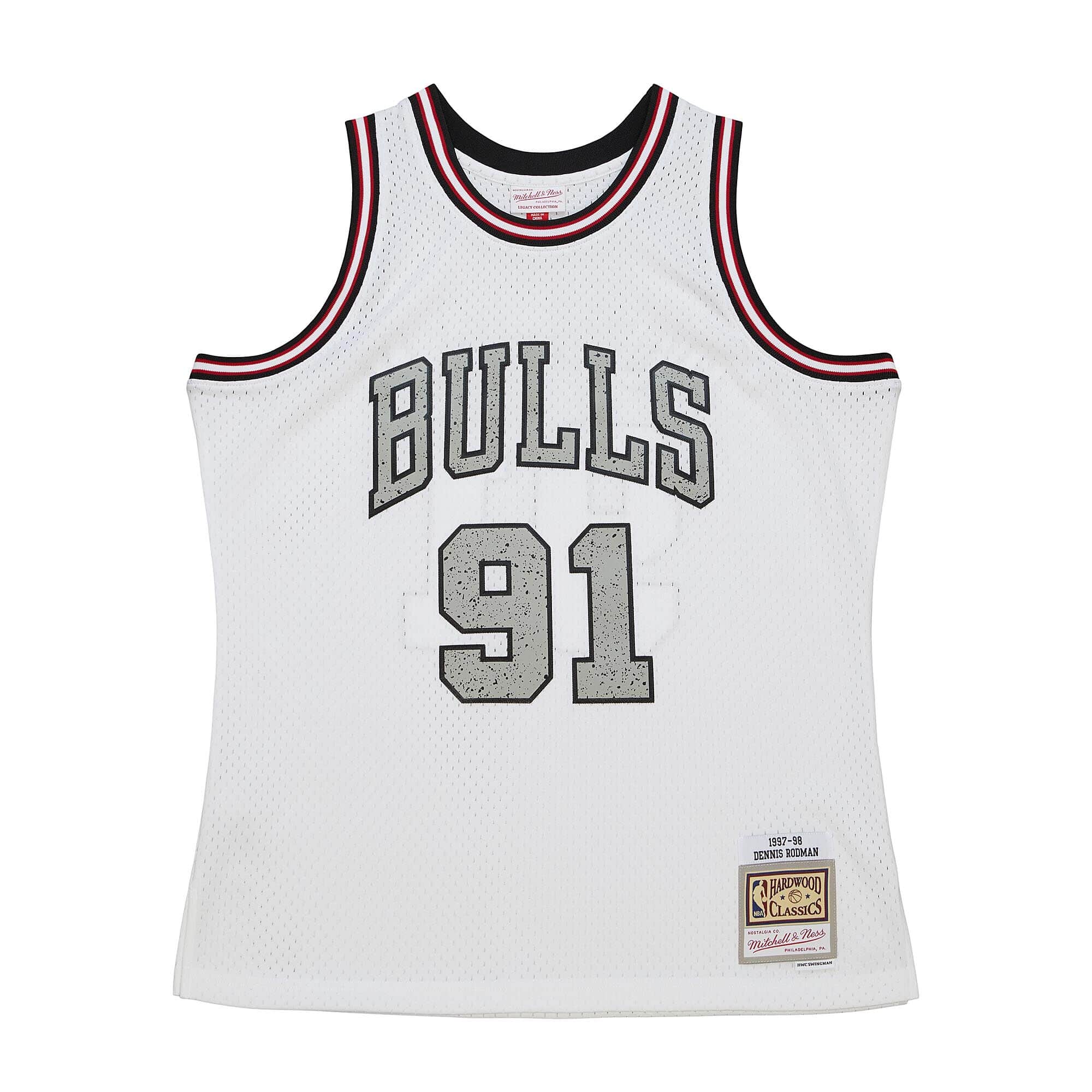 Cracked Cement Swingman Dennis Rodman Chicago Bulls 1997-98 Jersey - PersonalJerseys