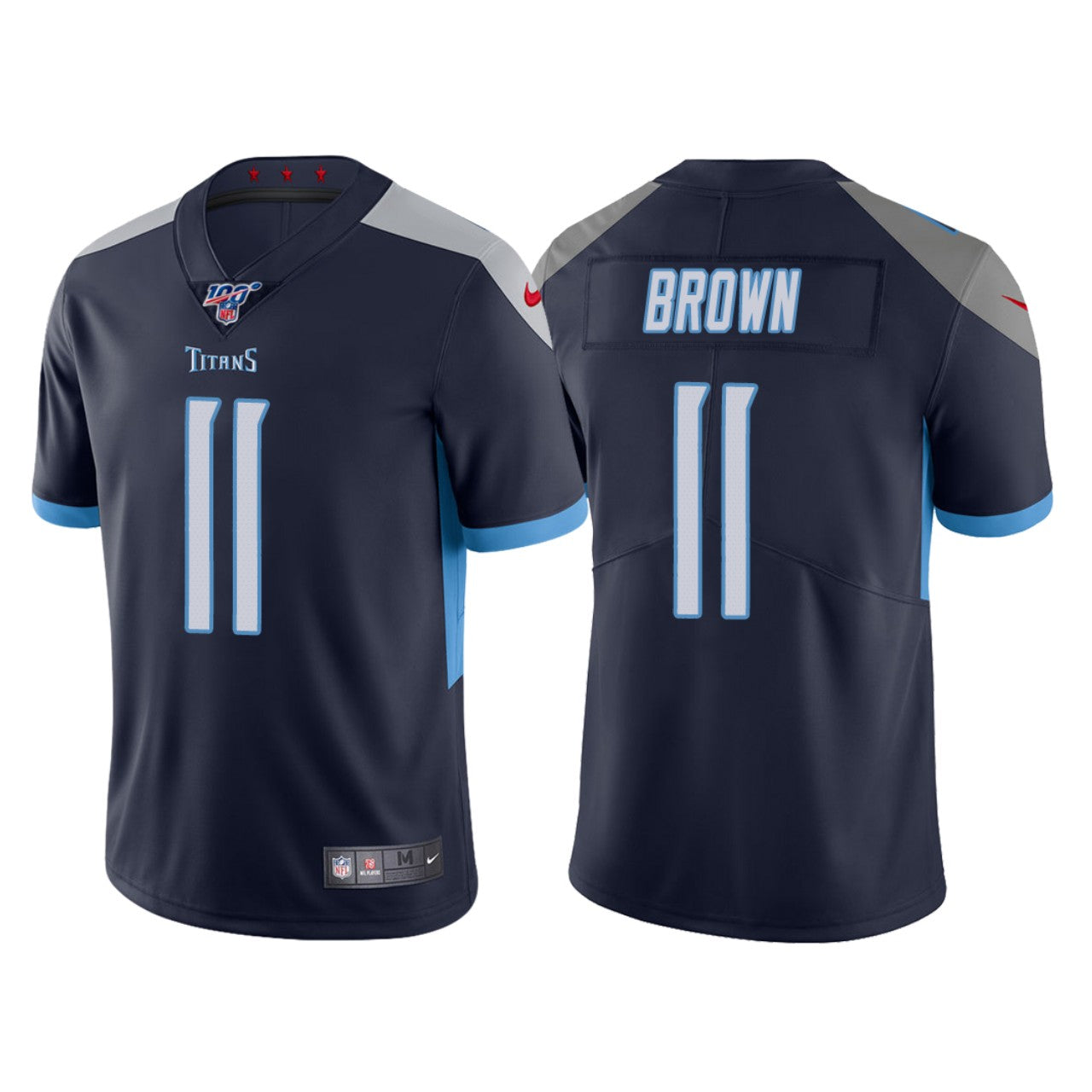 Men's Tennessee Titans AJ Brown Game Vapor Jersey Navy - PersonalJerseys