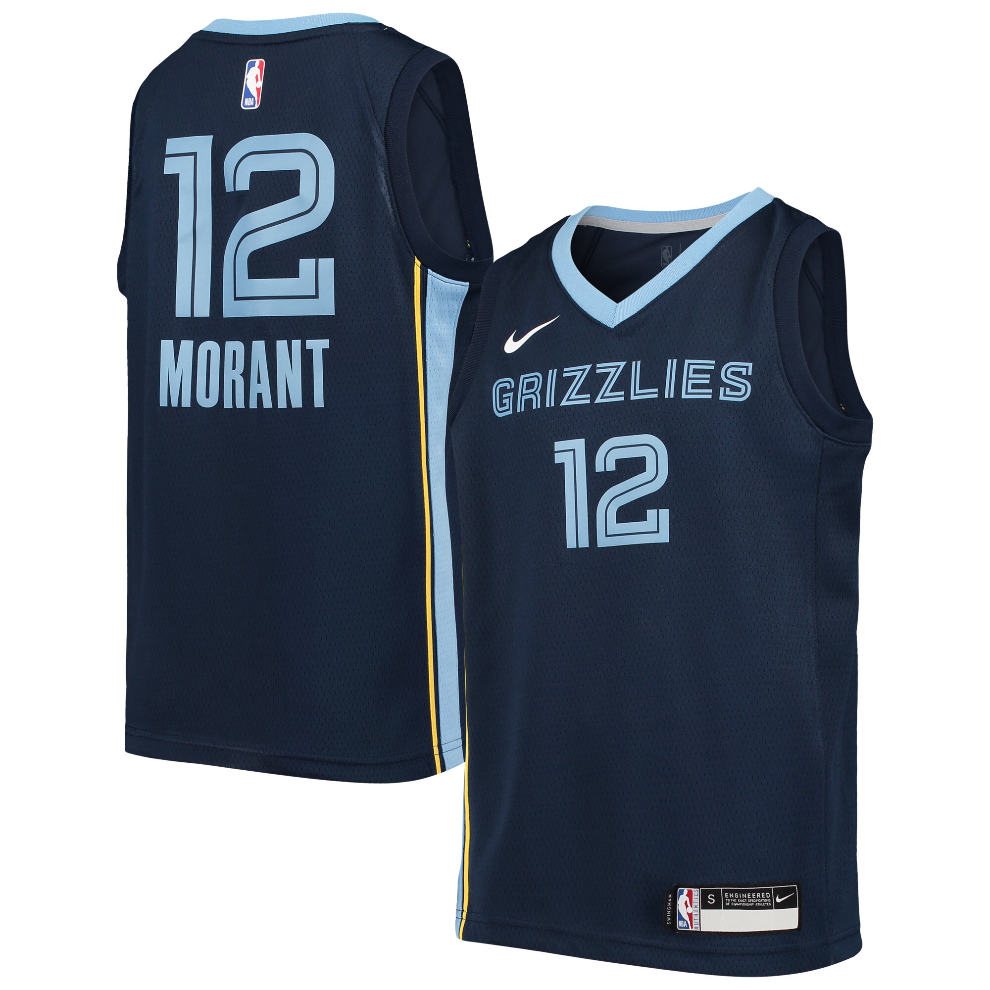 Ja Morant Memphis Grizzlies Nike Youth Team Swingman Jersey - Blue - PersonalJerseys